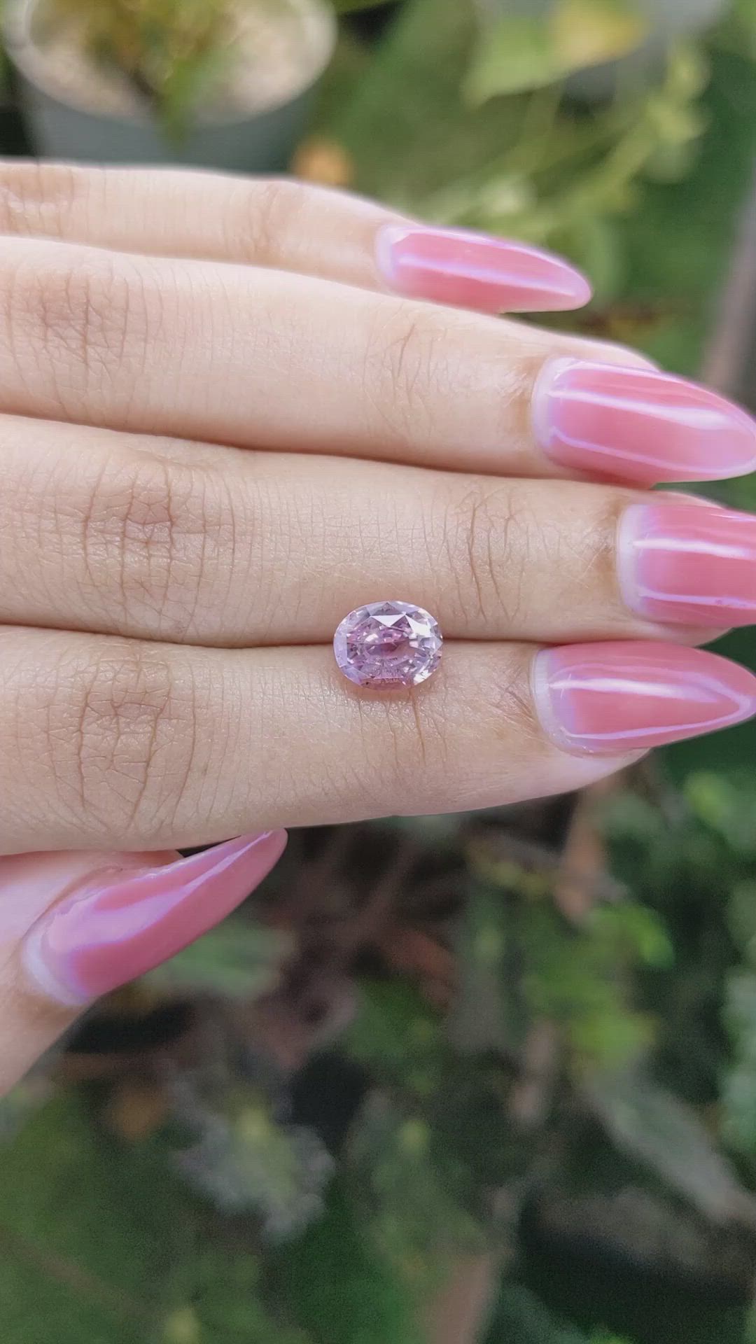 2.91 Ct. Pink Sapphire from Ceylon (Sri Lanka) Size Video