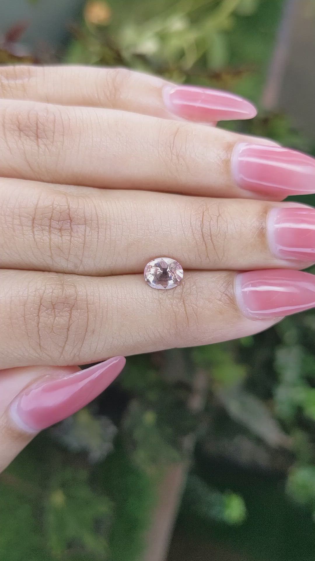 1.22 Ct. Peach Sapphire from Ceylon (Sri Lanka) Size Video