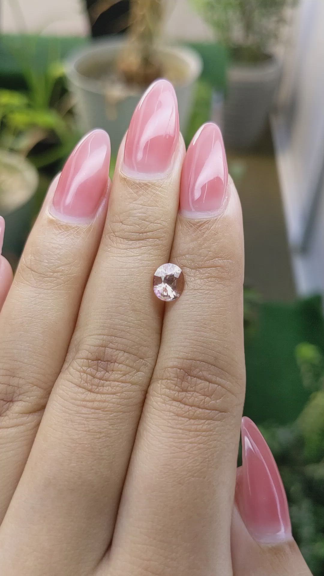 1.22 Ct. Peach Sapphire from Ceylon (Sri Lanka) Size Video