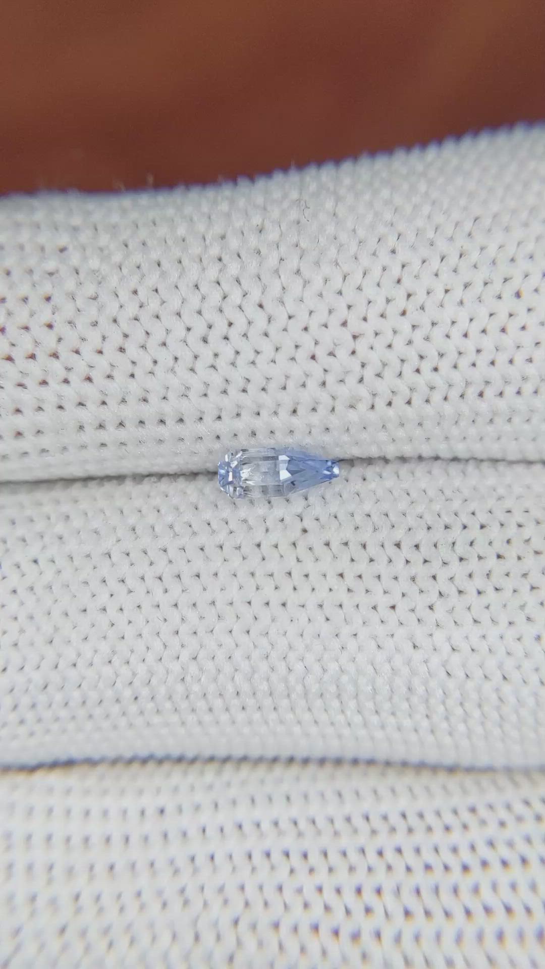 0.49 Ct. Bi Color Sapphire from Ceylon (Sri Lanka) Size Video