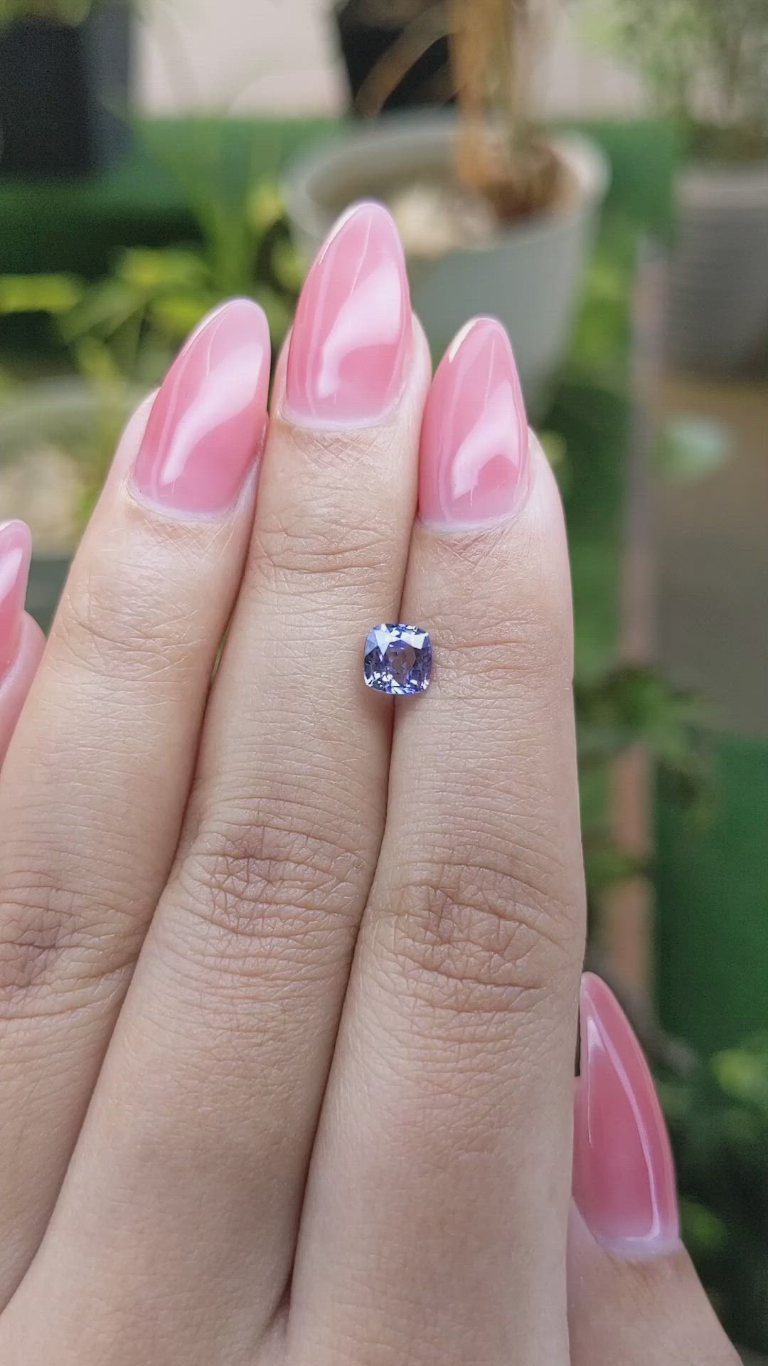 1.03 Ct. Blue Sapphire from Ceylon (Sri Lanka) Size Video