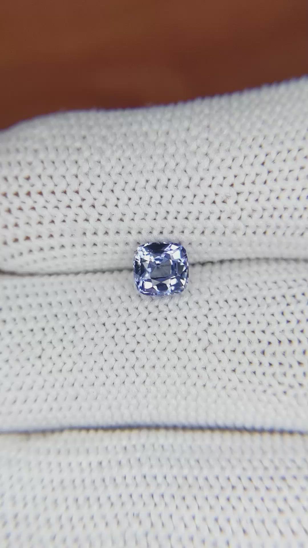 1.03 Ct. Blue Sapphire from Ceylon (Sri Lanka) Size Video