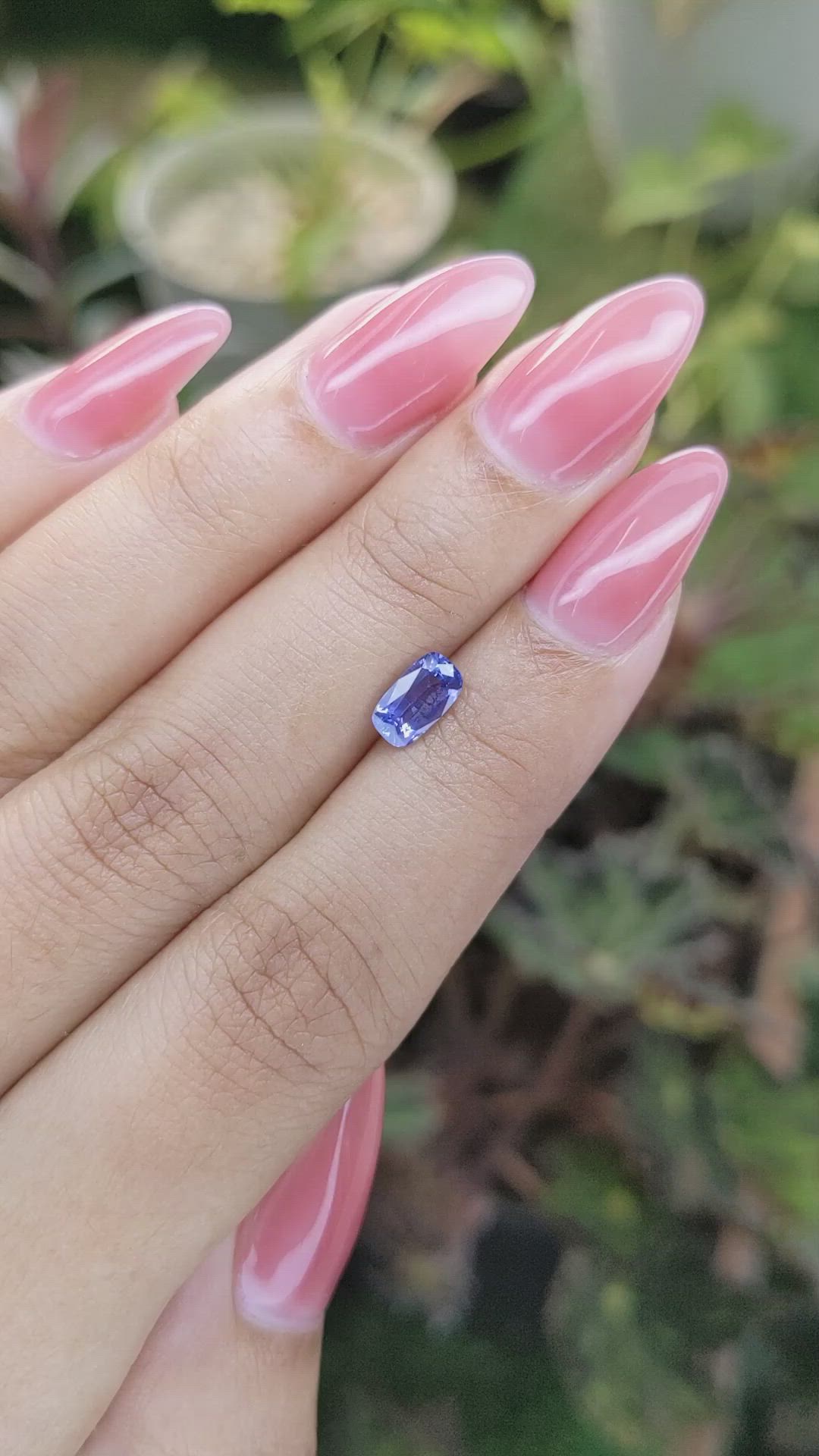 1.03 Ct. Blue Sapphire from Ceylon (Sri Lanka) Size Video