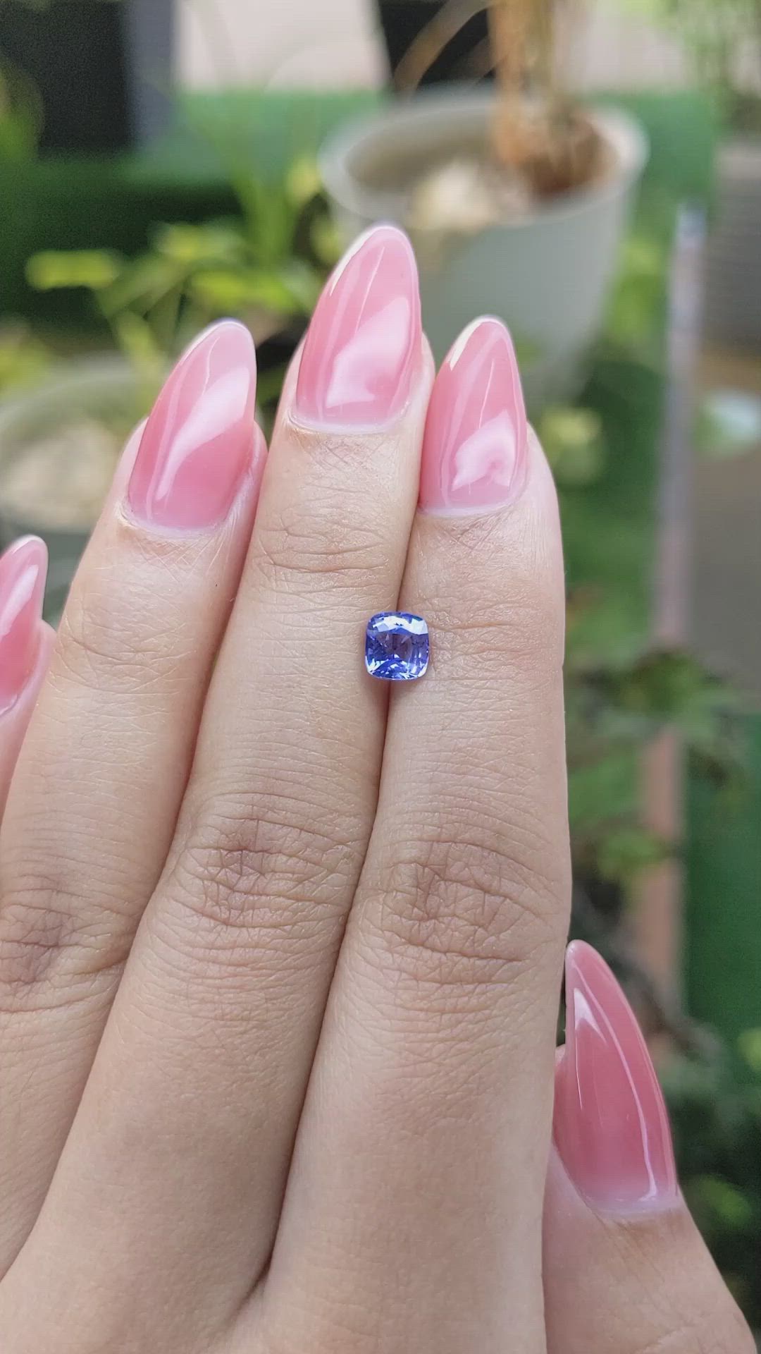 0.97 Ct. Blue Sapphire from Ceylon (Sri Lanka) Size Video