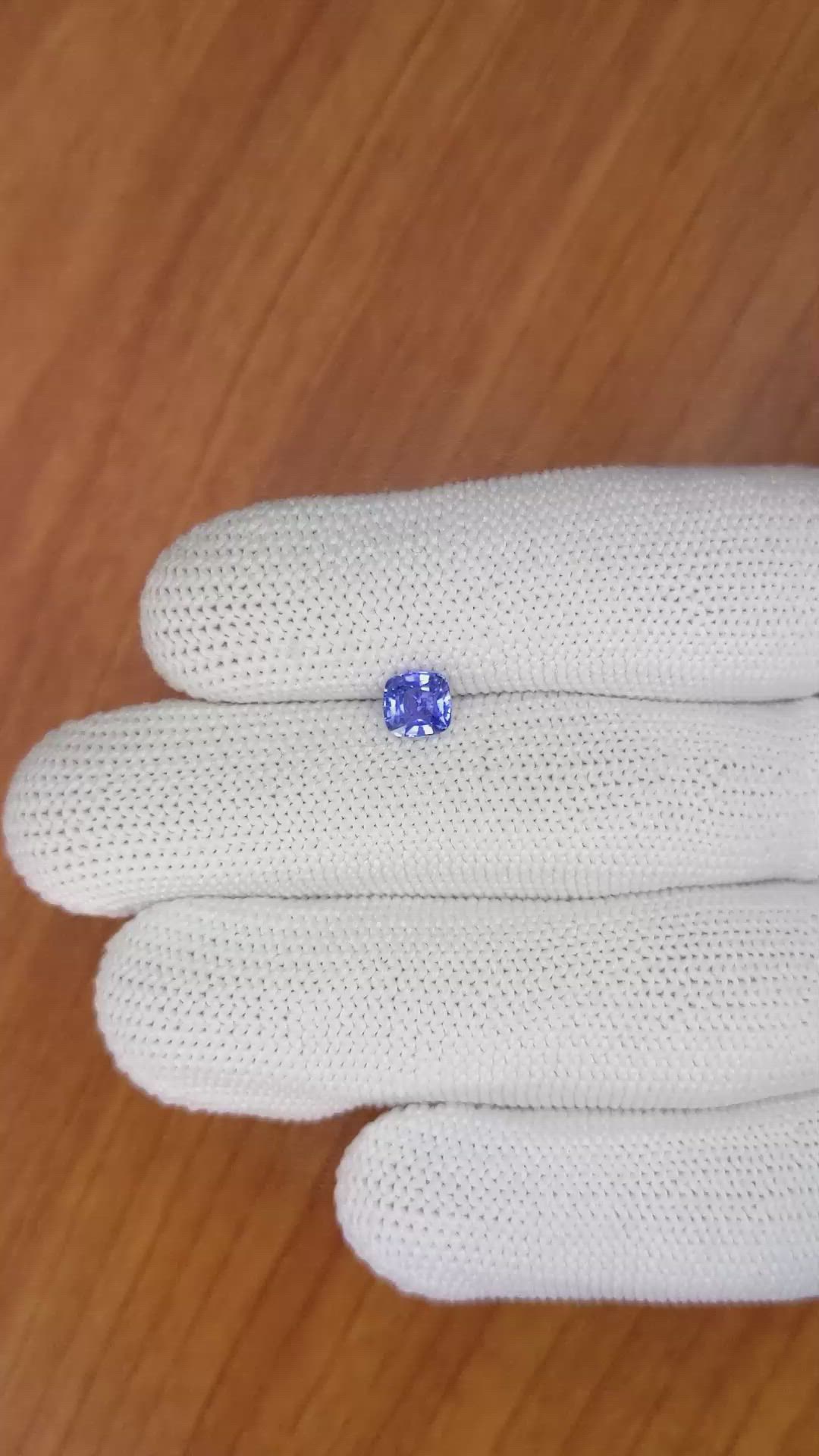 0.97 Ct. Blue Sapphire from Ceylon (Sri Lanka) Size Video