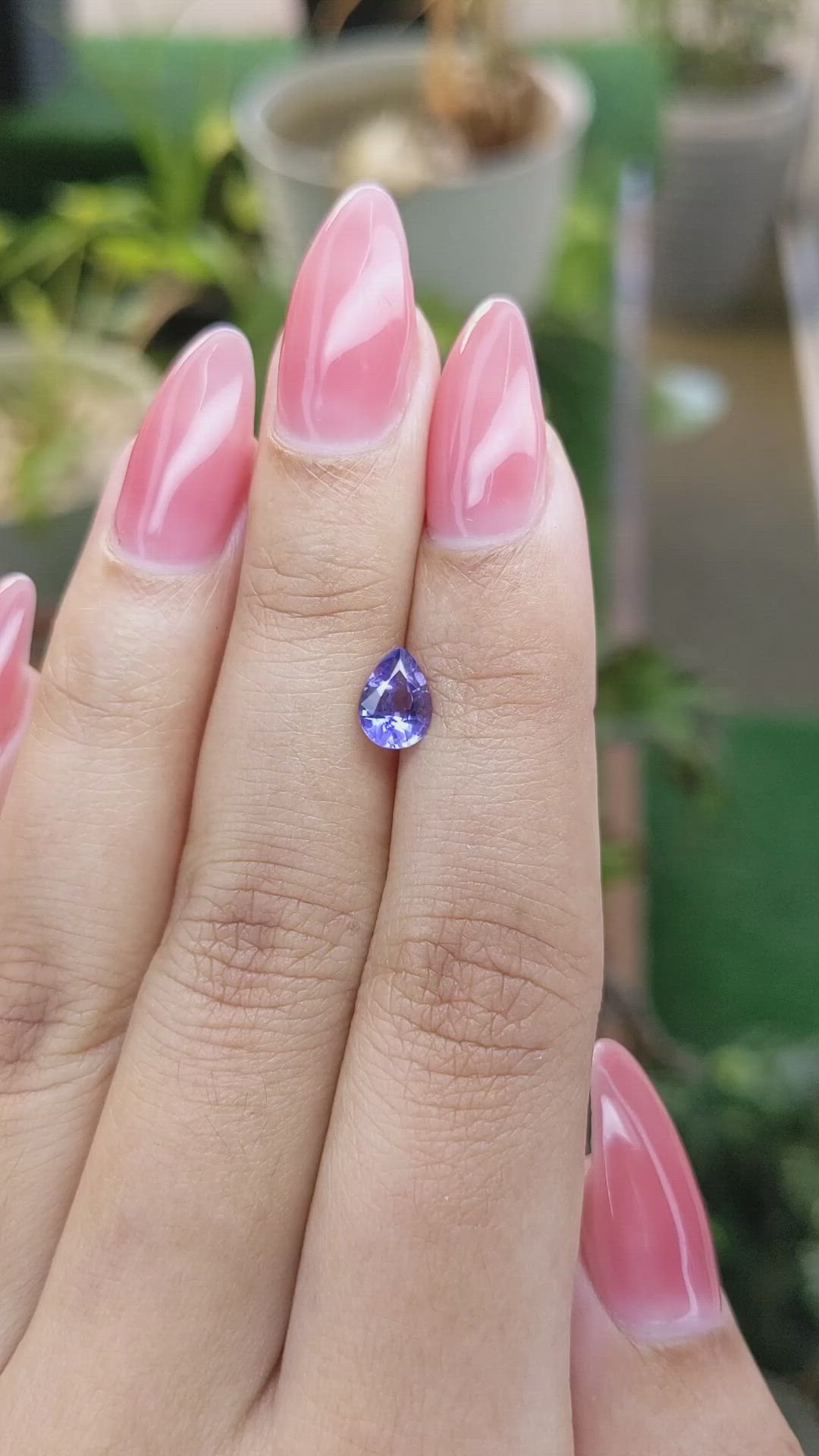 0.90 Ct. Purple Sapphire from Ceylon (Sri Lanka) Size Video
