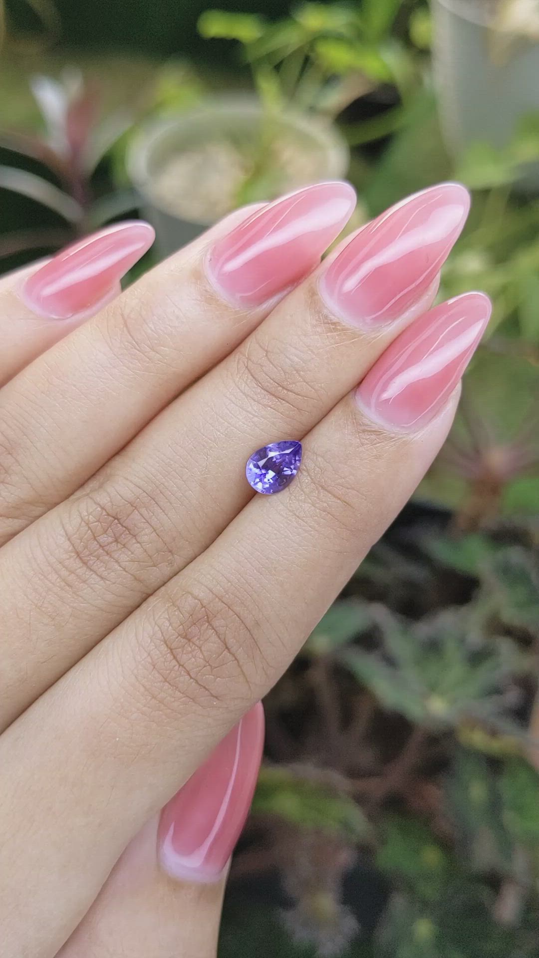 0.90 Ct. Purple Sapphire from Ceylon (Sri Lanka) Size Video