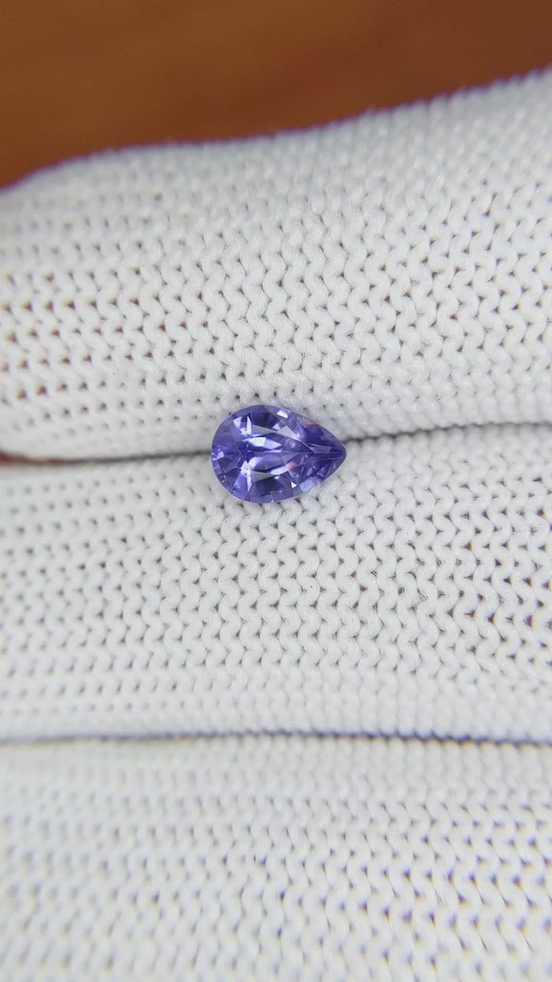 0.90 Ct. Purple Sapphire from Ceylon (Sri Lanka) Size Video