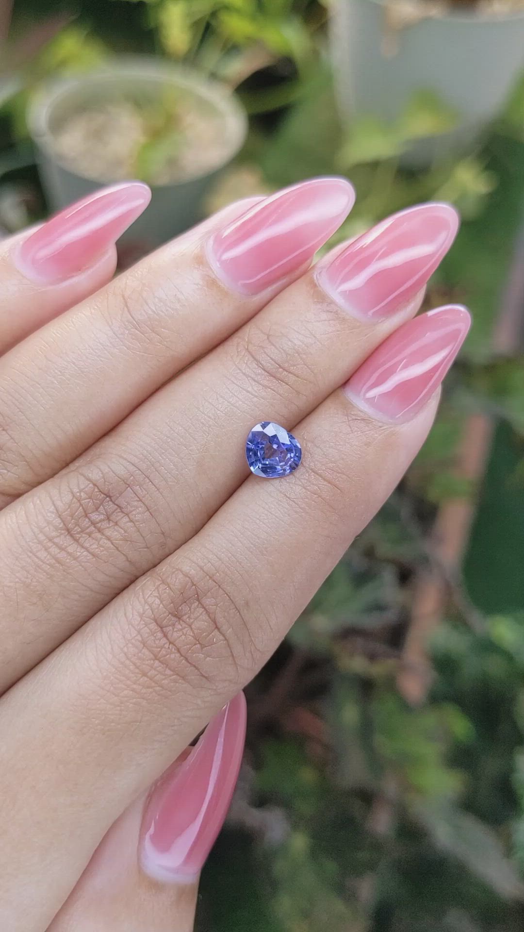 0.94 Ct. Blue Sapphire from Ceylon (Sri Lanka) Size Video