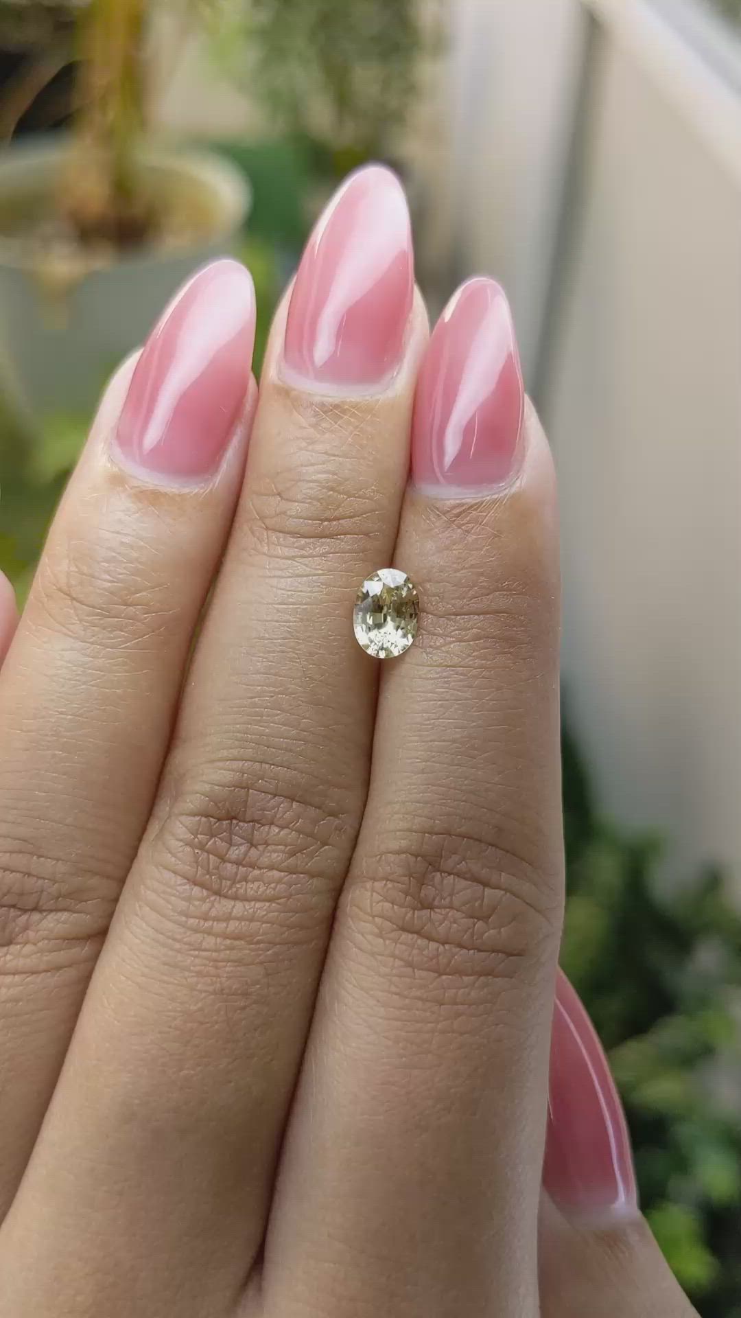0.90 Ct. Yellow Sapphire from Ceylon (Sri Lanka) Size Video