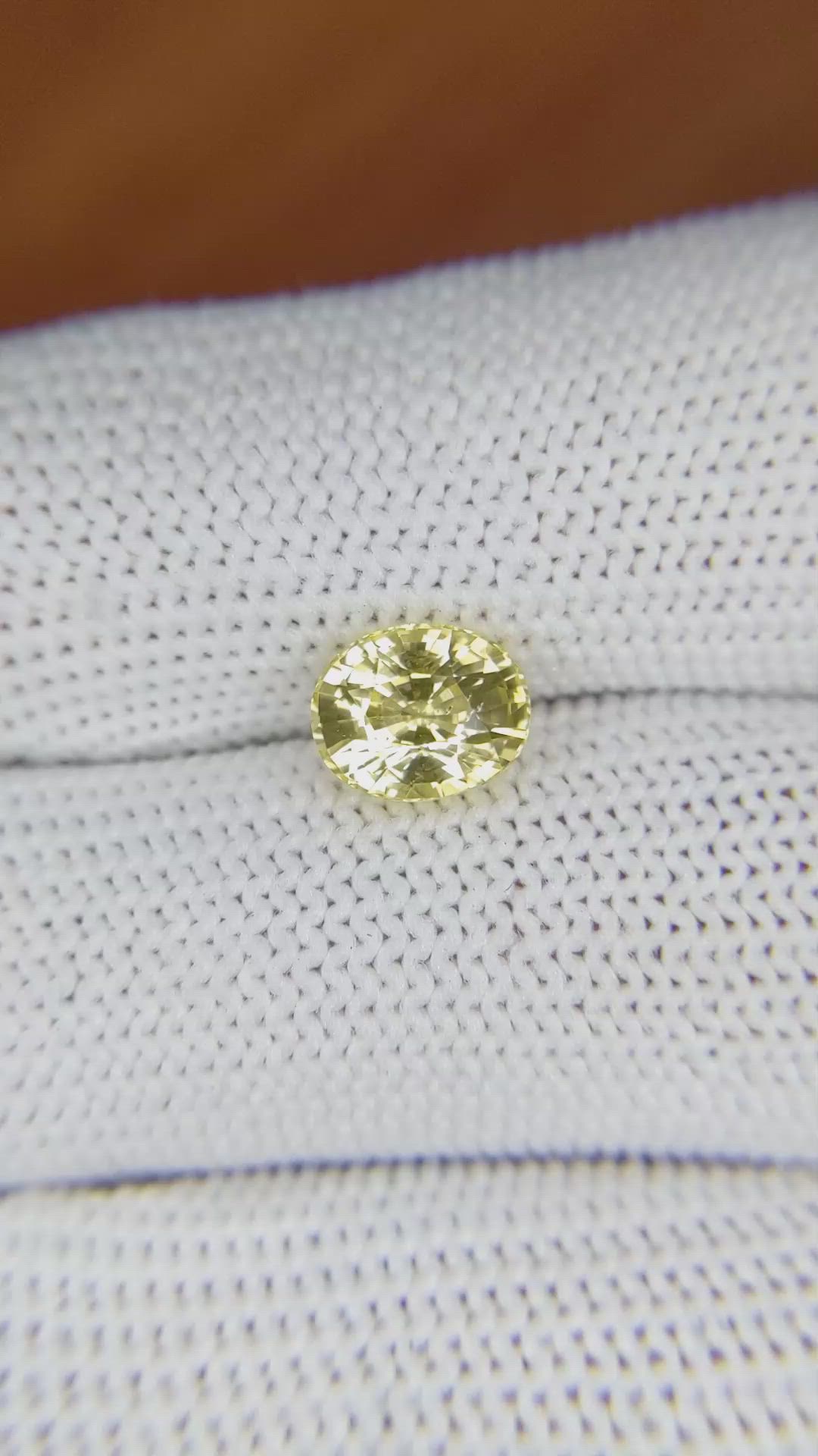 2.20 Ct. Yellow Sapphire from Ceylon (Sri Lanka) Size Video