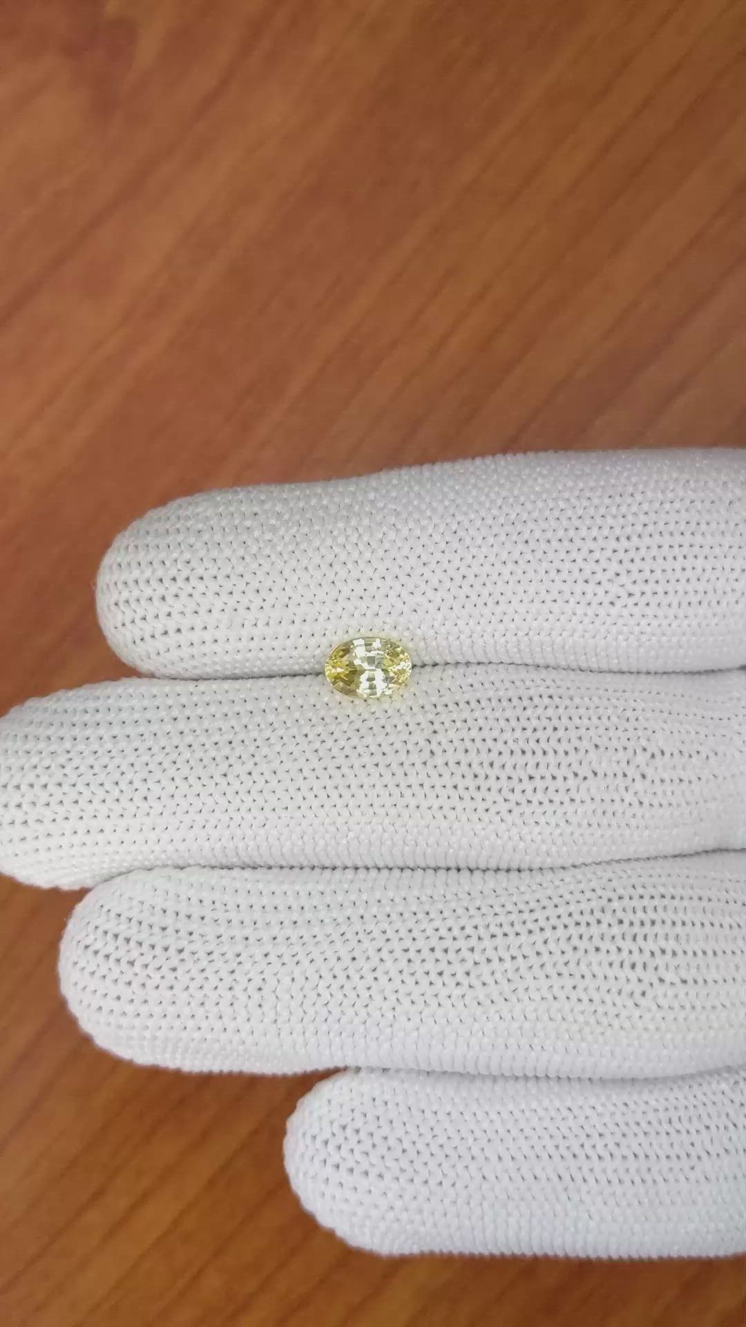 1.12 Ct. Yellow Sapphire from Ceylon (Sri Lanka) Size Video