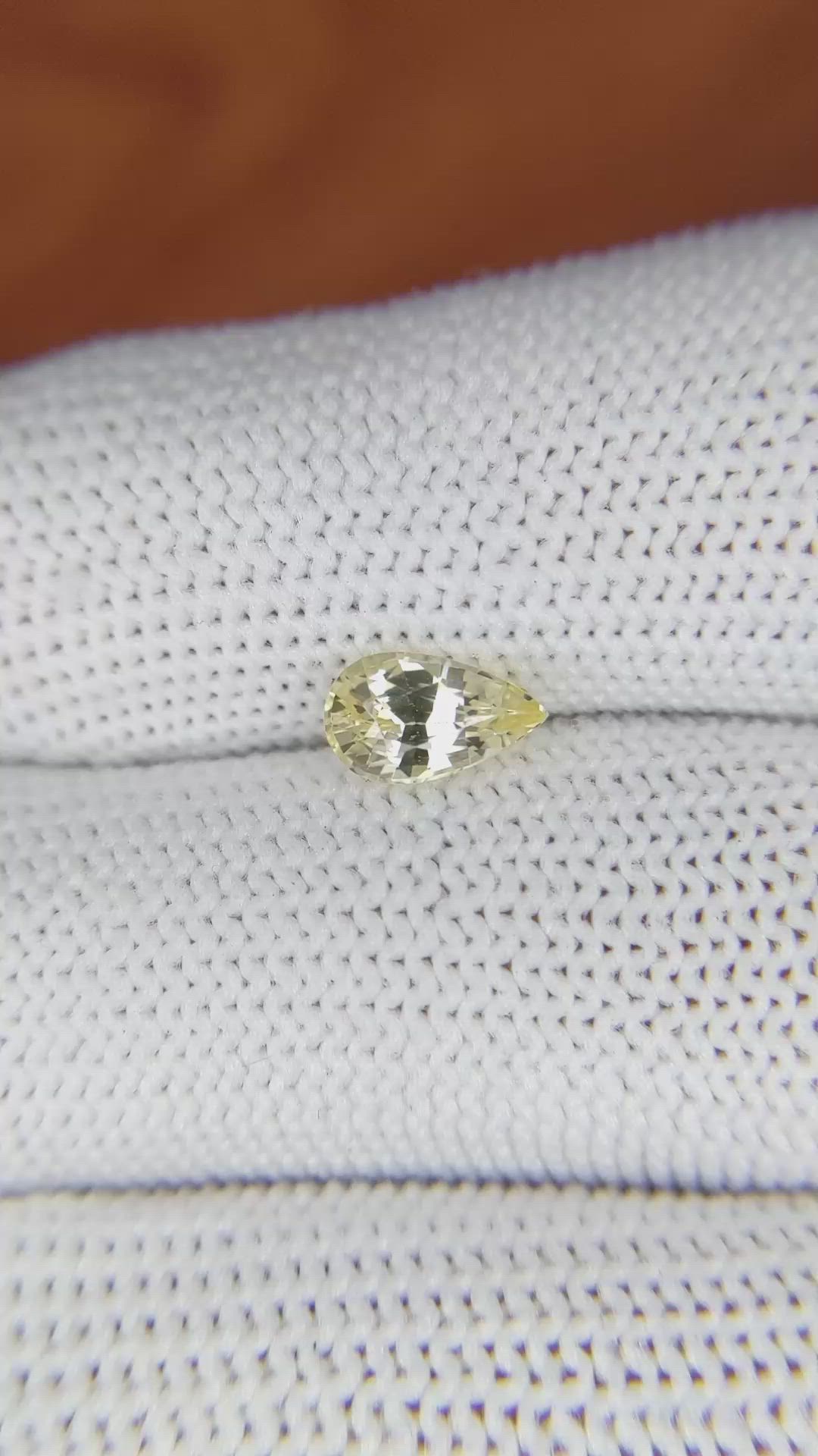 1.09 Ct. Yellow Sapphire from Ceylon (Sri Lanka) Size Video