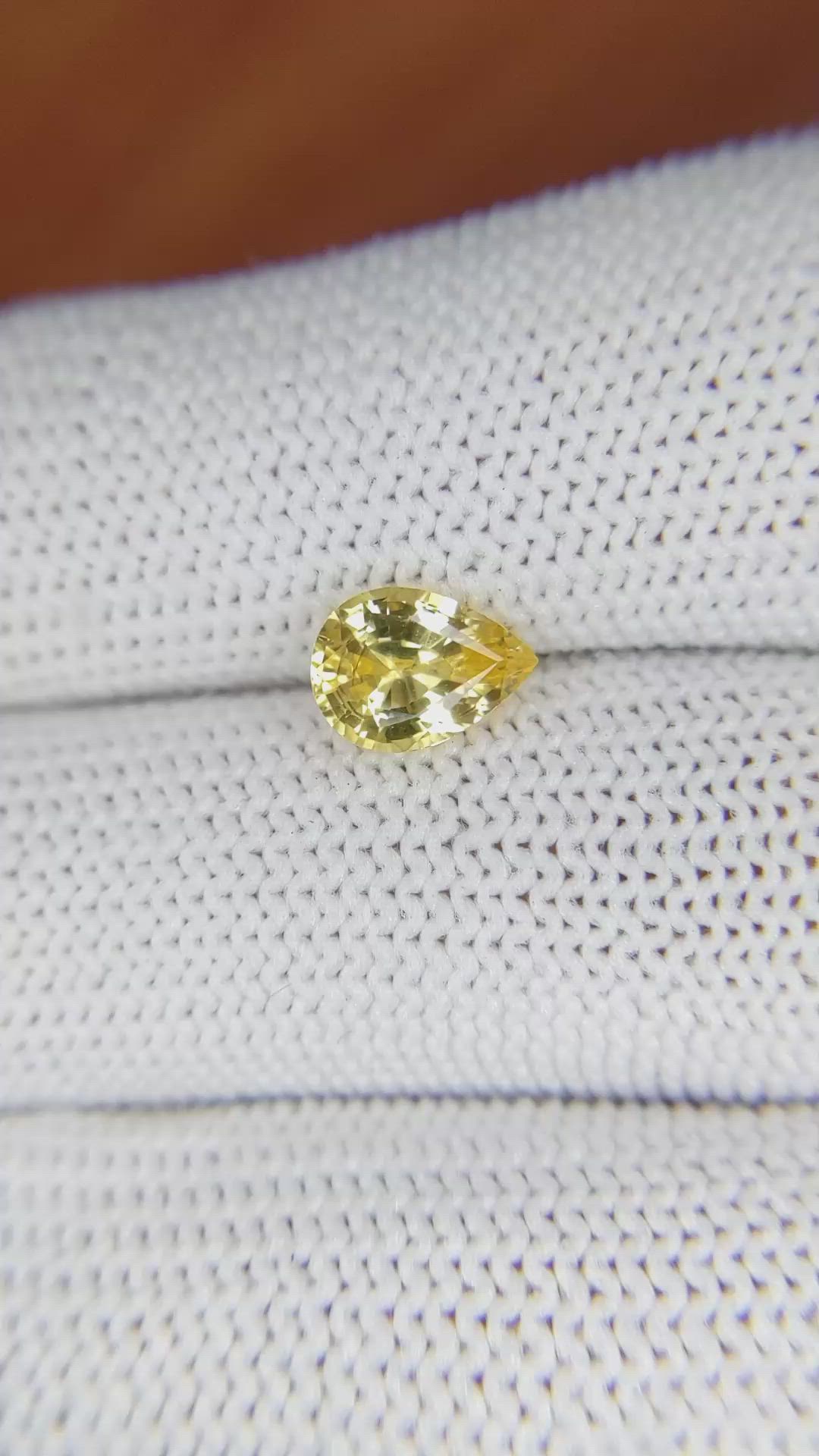 1.50 Ct. Yellow Sapphire from Ceylon (Sri Lanka) Size Video