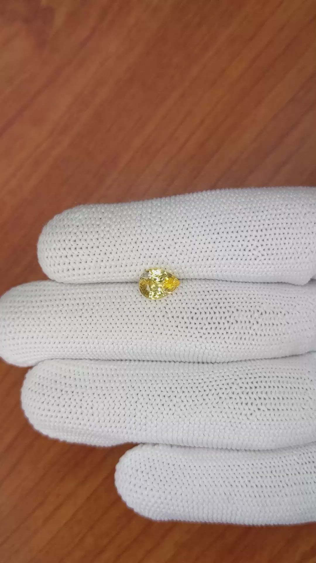 1.50 Ct. Yellow Sapphire from Ceylon (Sri Lanka) Size Video