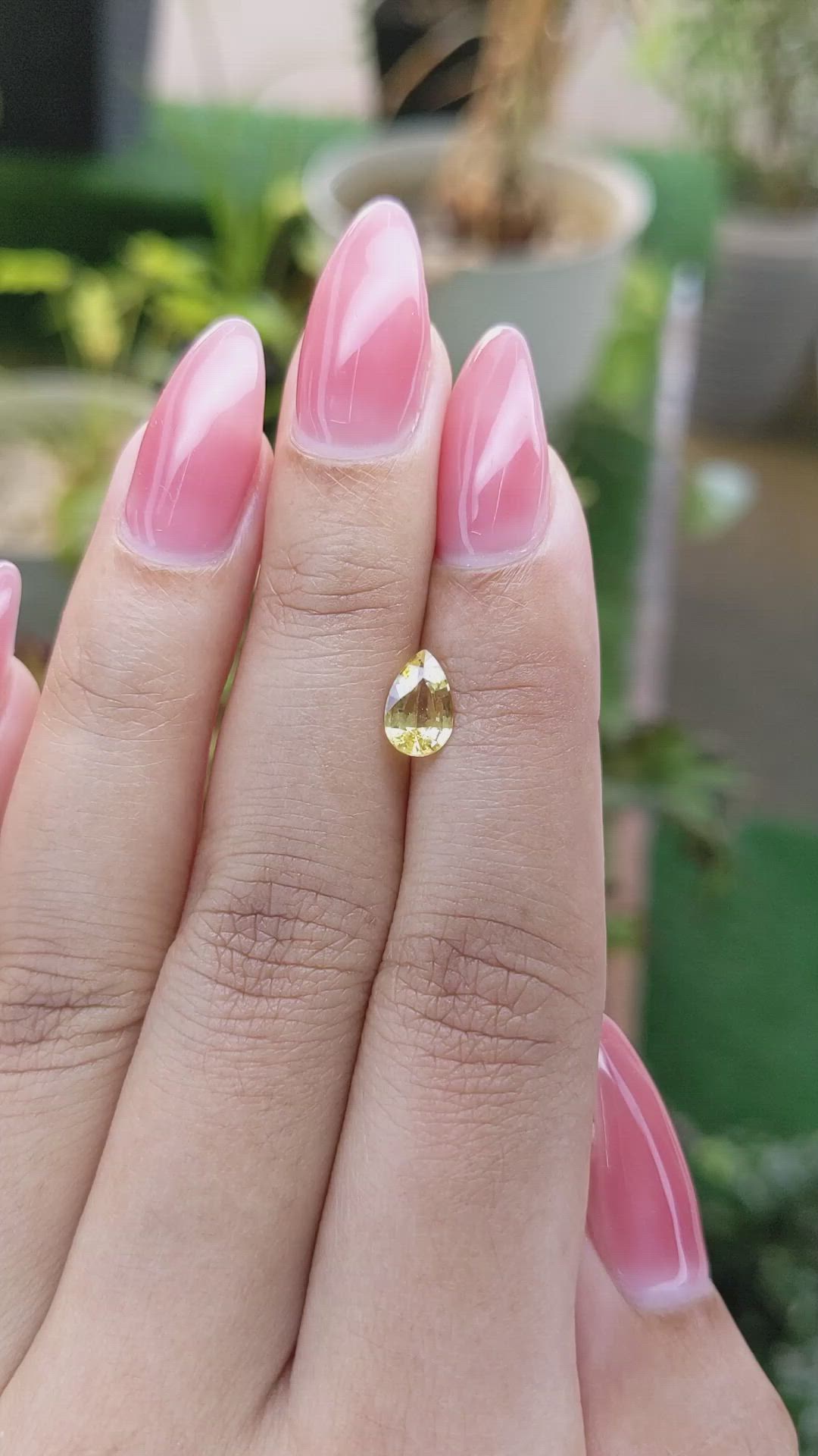 0.88 Ct. Yellow Sapphire from Ceylon (Sri Lanka) Size Video