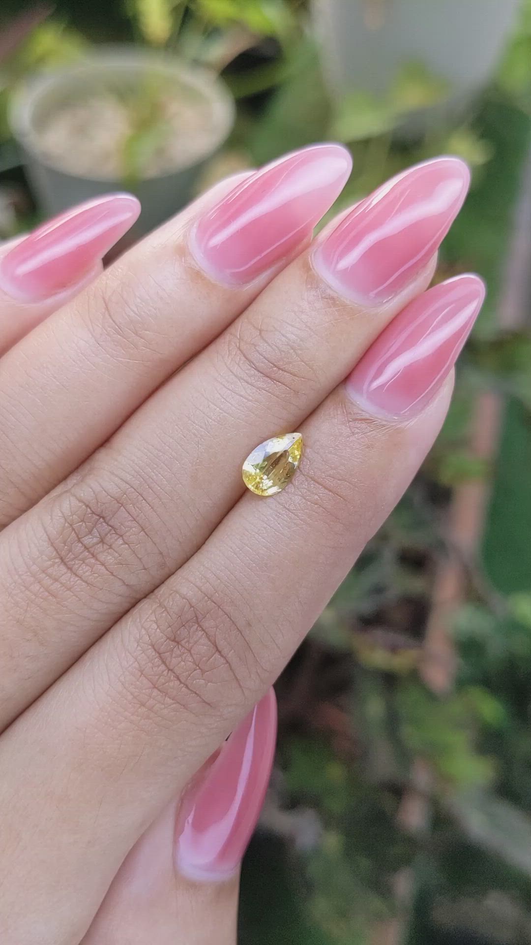 0.88 Ct. Yellow Sapphire from Ceylon (Sri Lanka) Size Video