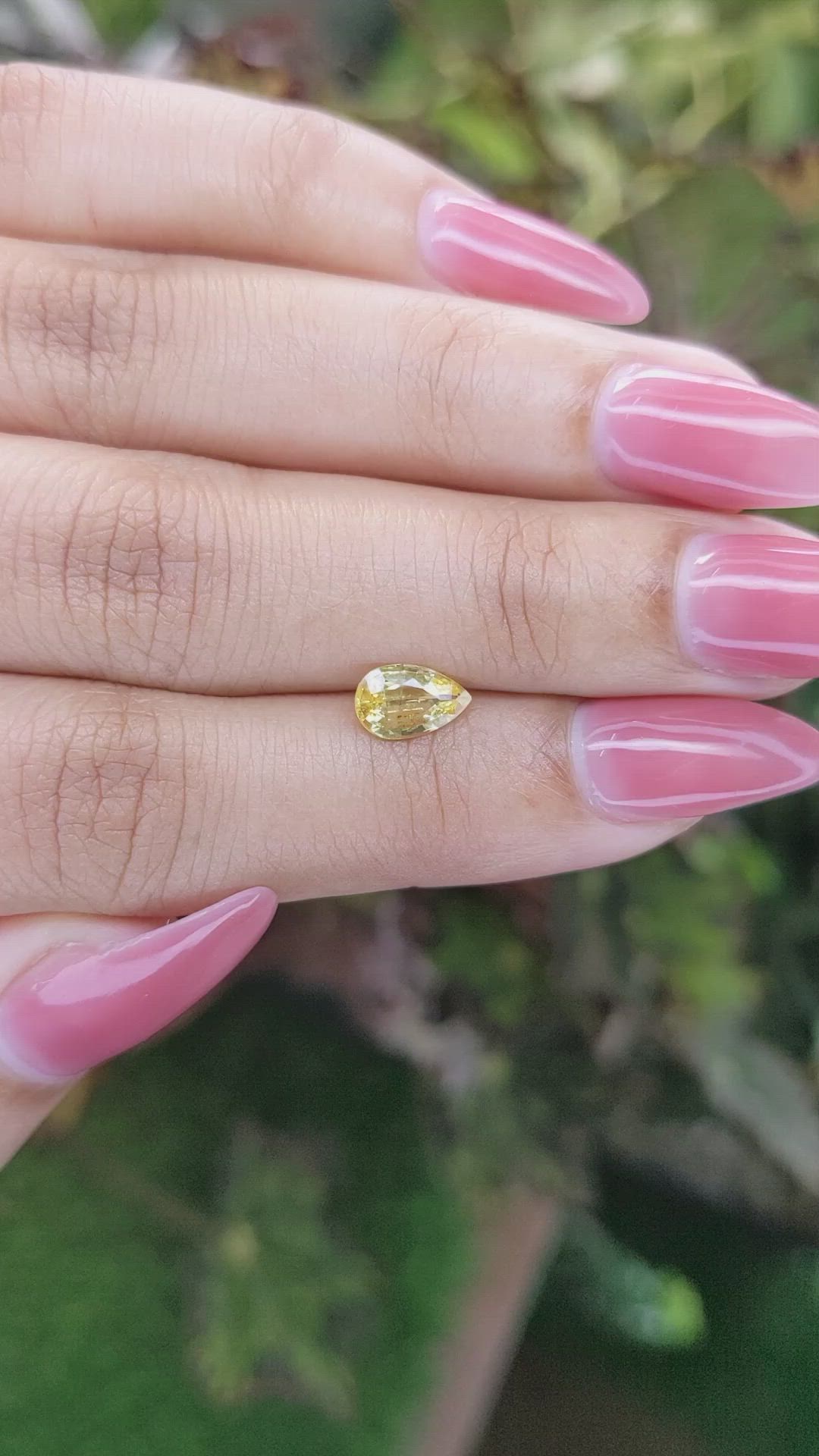 0.88 Ct. Yellow Sapphire from Ceylon (Sri Lanka) Size Video