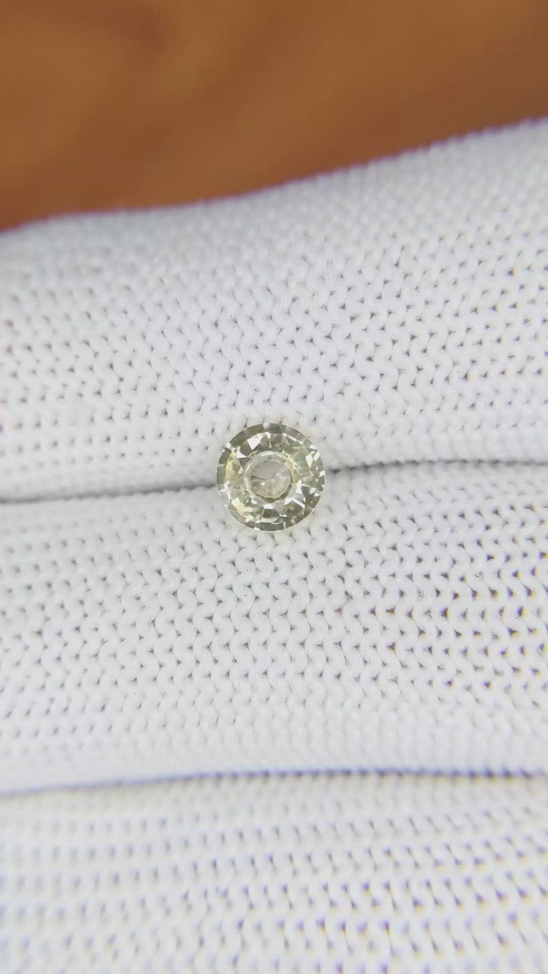 1.00 Ct. Yellow Sapphire from Ceylon (Sri Lanka) Size Video