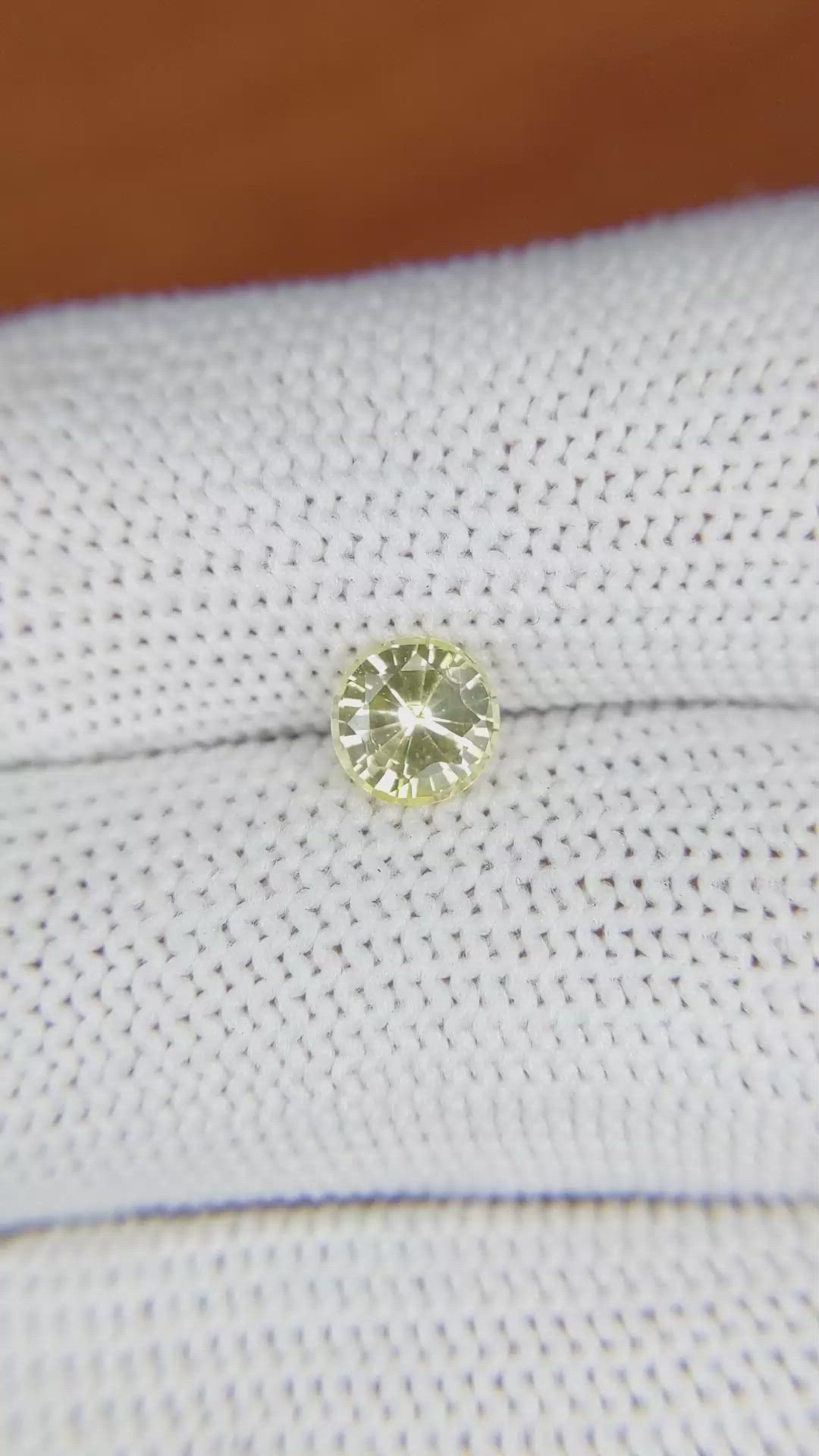 0.94 Ct. Yellow Sapphire from Ceylon (Sri Lanka) Size Video