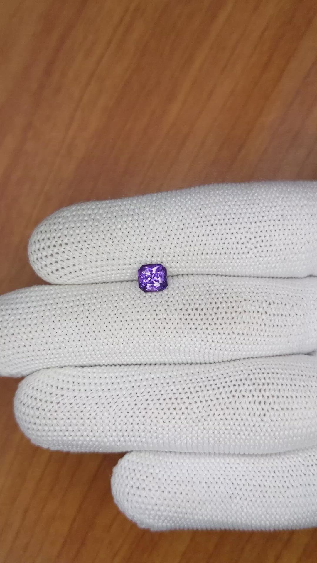 1.03 Ct. Purple Sapphire from Ceylon (Sri Lanka) Size Video