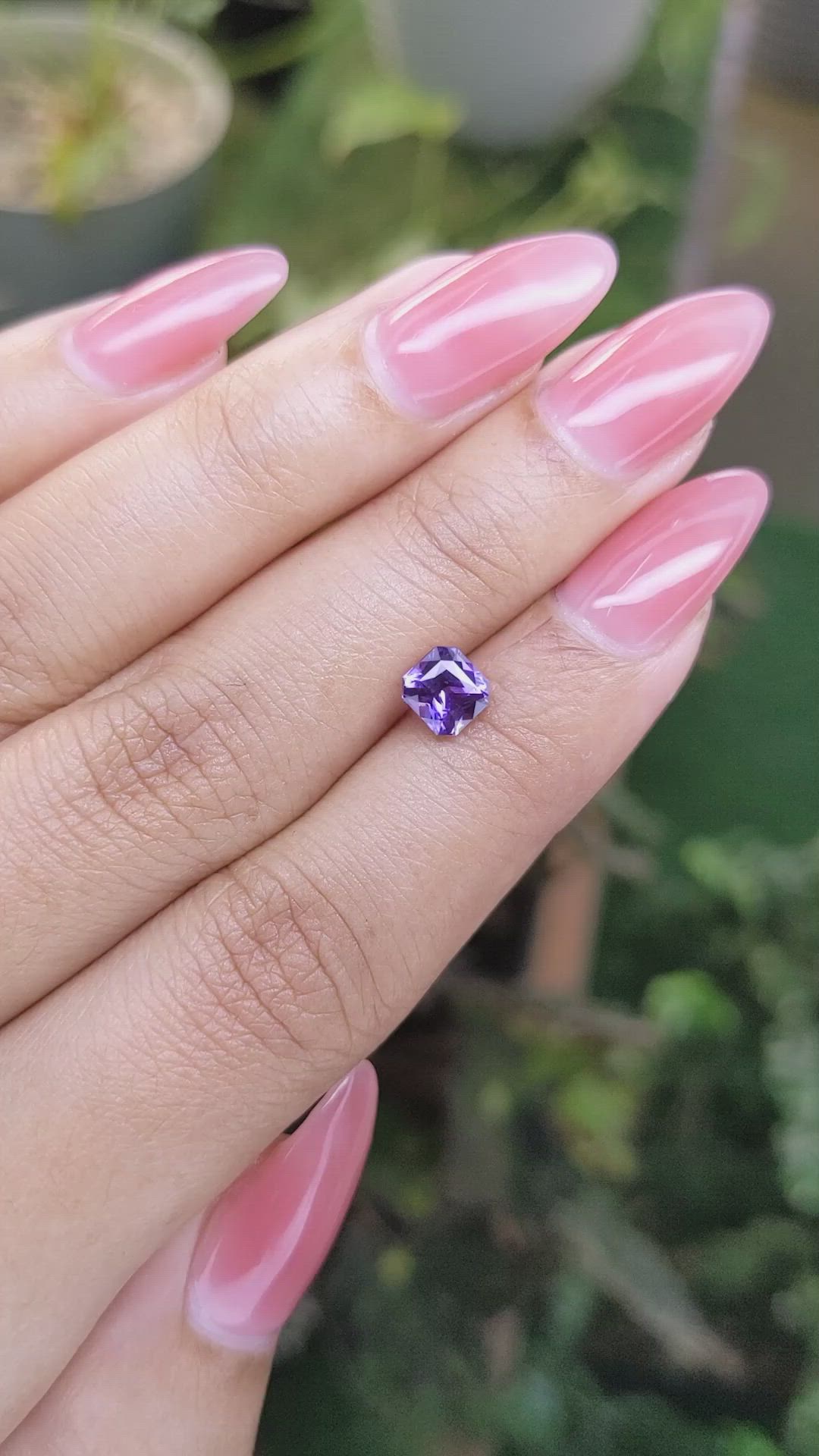 1.03 Ct. Purple Sapphire from Ceylon (Sri Lanka) Size Video