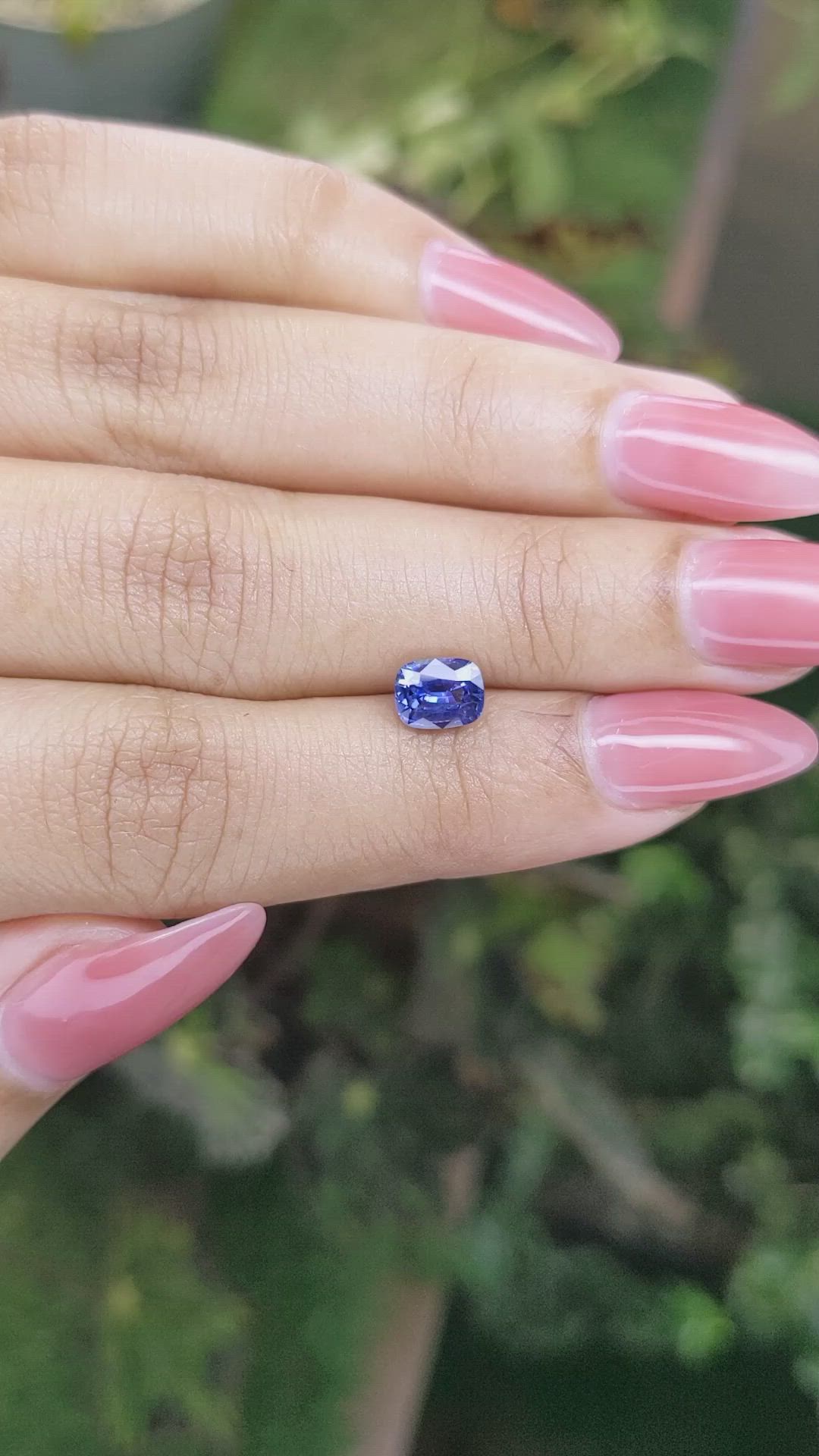 1.13 Ct. Blue Sapphire from Ceylon (Sri Lanka) Size Video