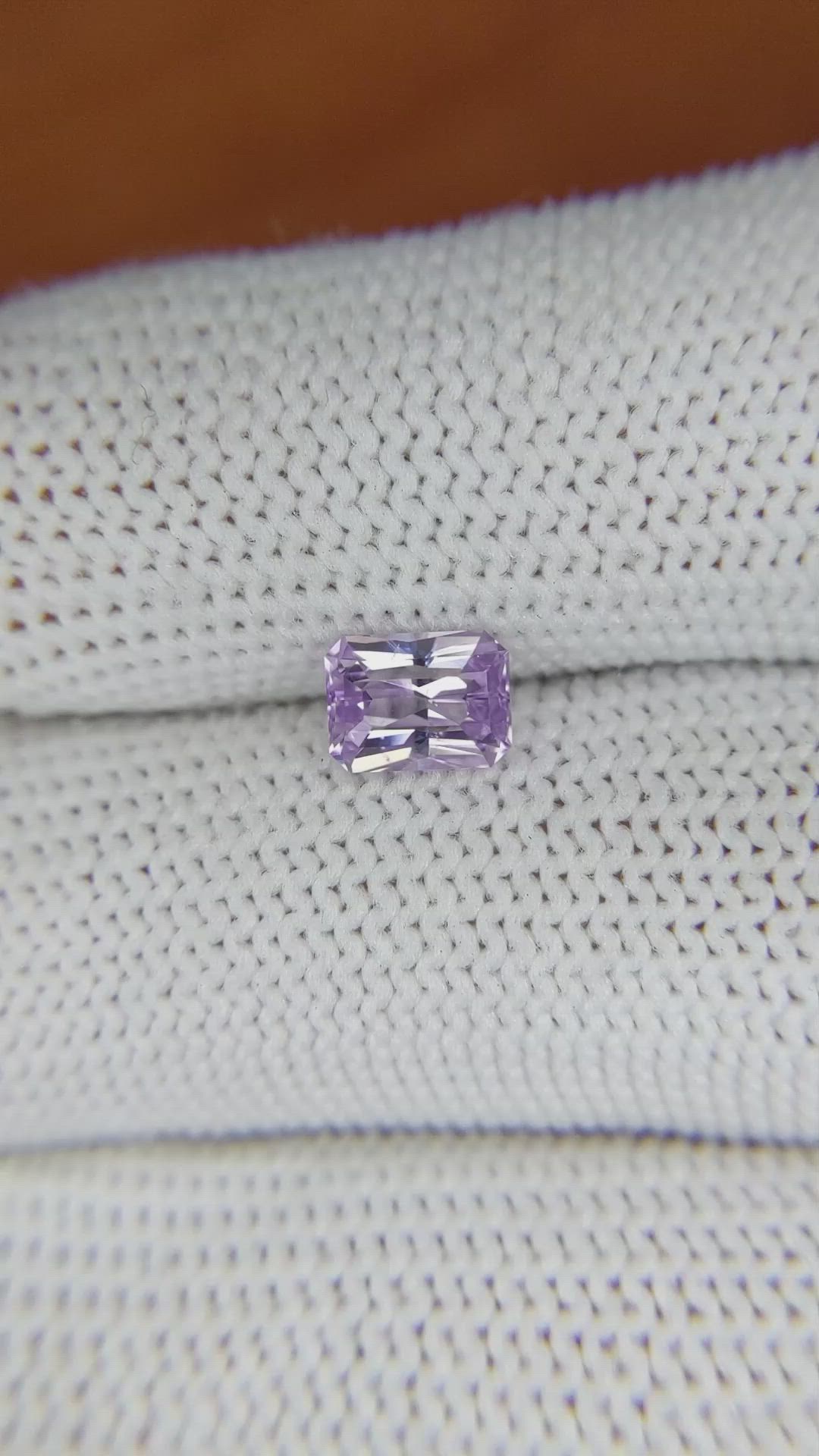 1.29 Ct. Pinkish Purple Sapphire from Ceylon (Sri Lanka) Size Video
