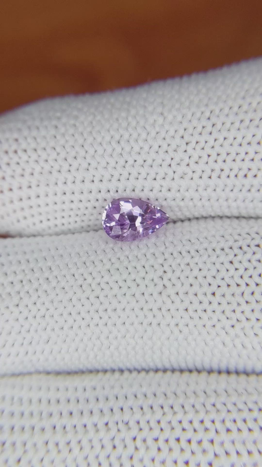 1.16 Ct. Pinkish Purple Sapphire from Ceylon (Sri Lanka) Size Video