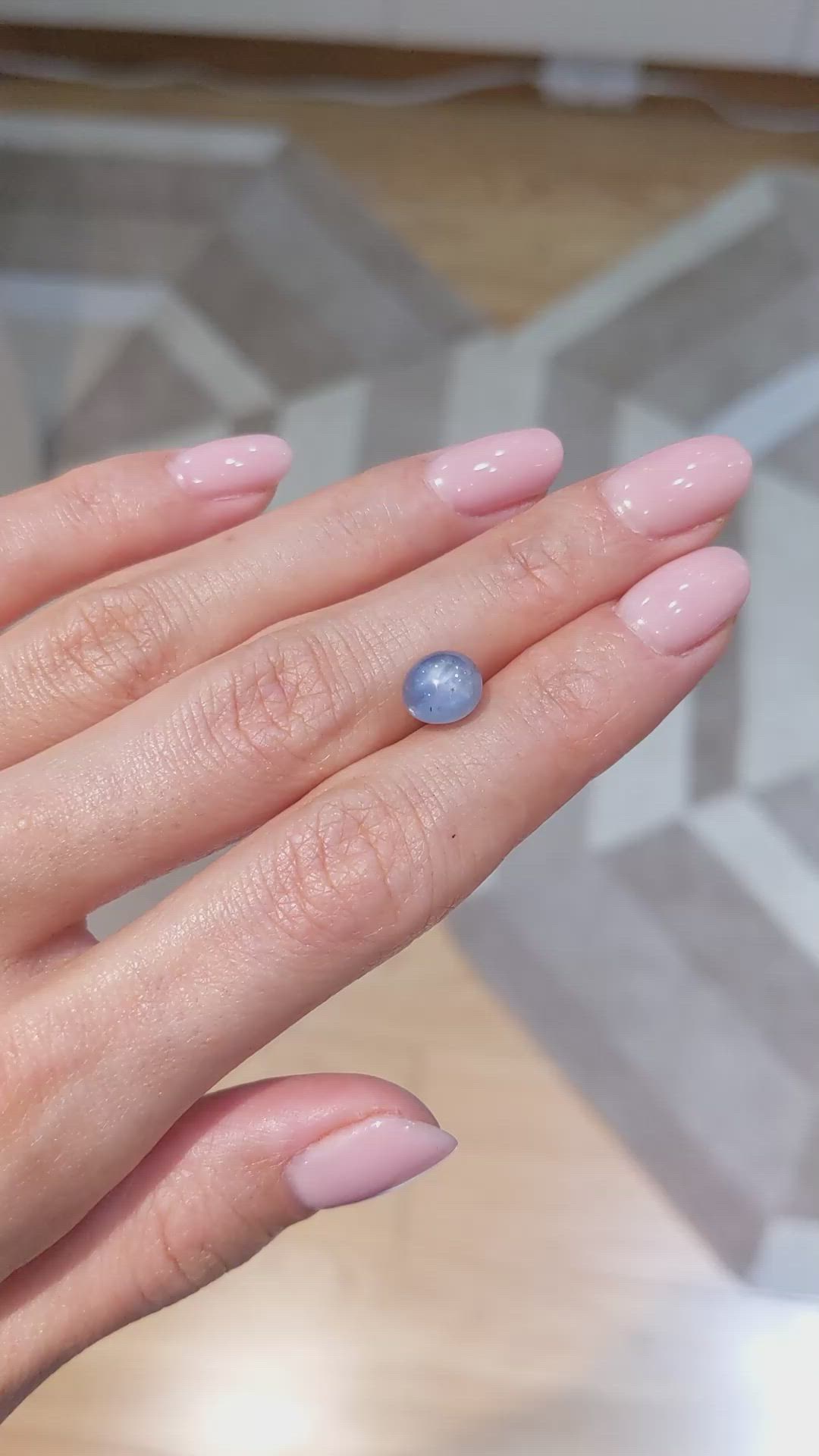 4.14 Ct. Blue Star Sapphire from Burma (Myanmar) Size Video