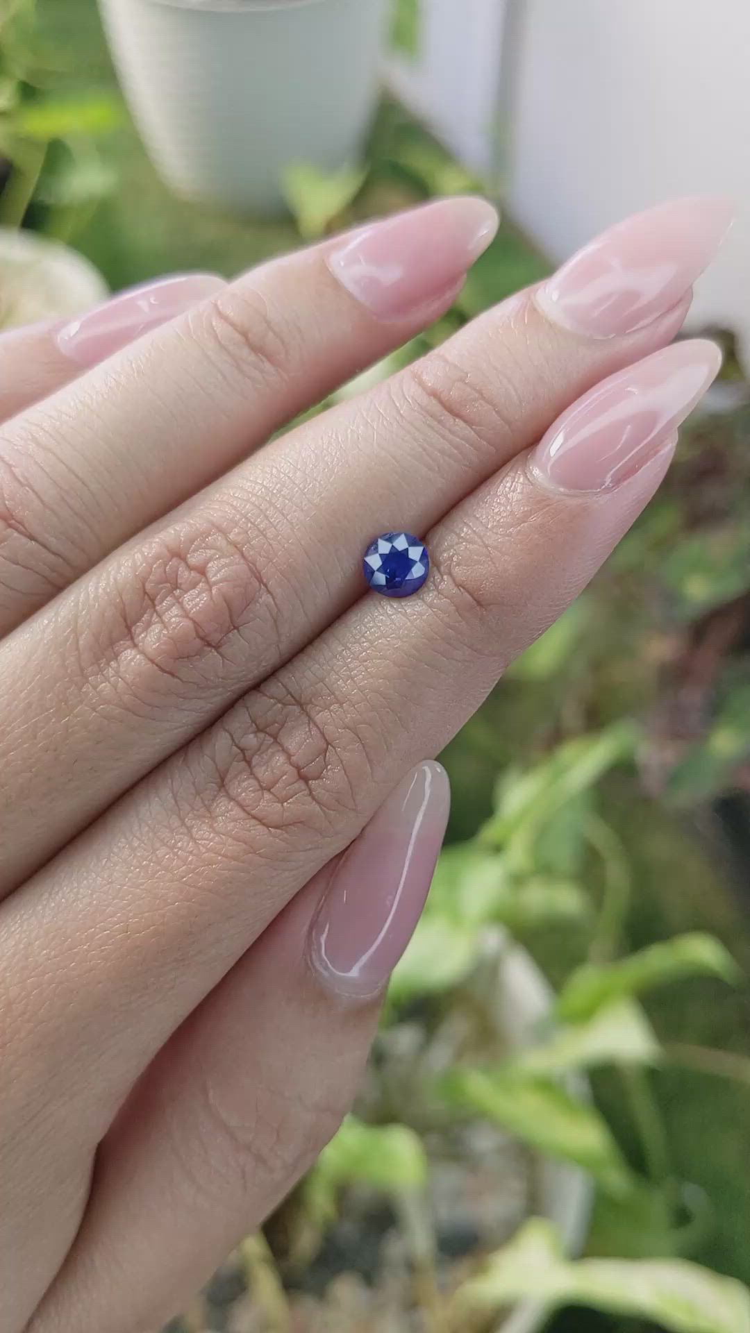 0.74 Ct. Blue Sapphire from Ceylon (Sri Lanka) Size Video