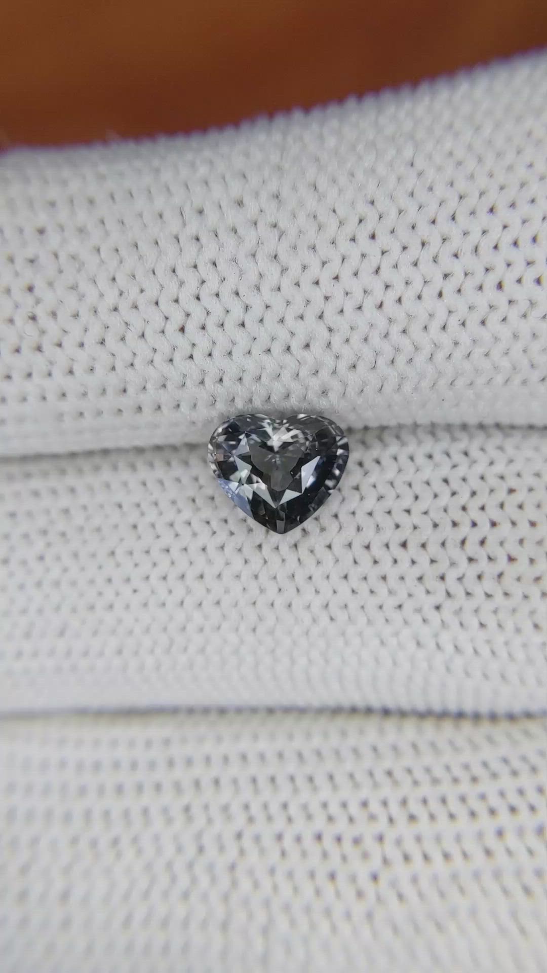 1.57 Ct. Bluish Grey Sapphire from Ceylon (Sri Lanka) Size Video