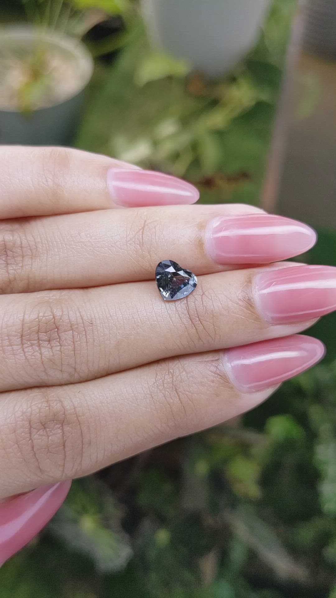 1.57 Ct. Bluish Grey Sapphire from Ceylon (Sri Lanka) Size Video