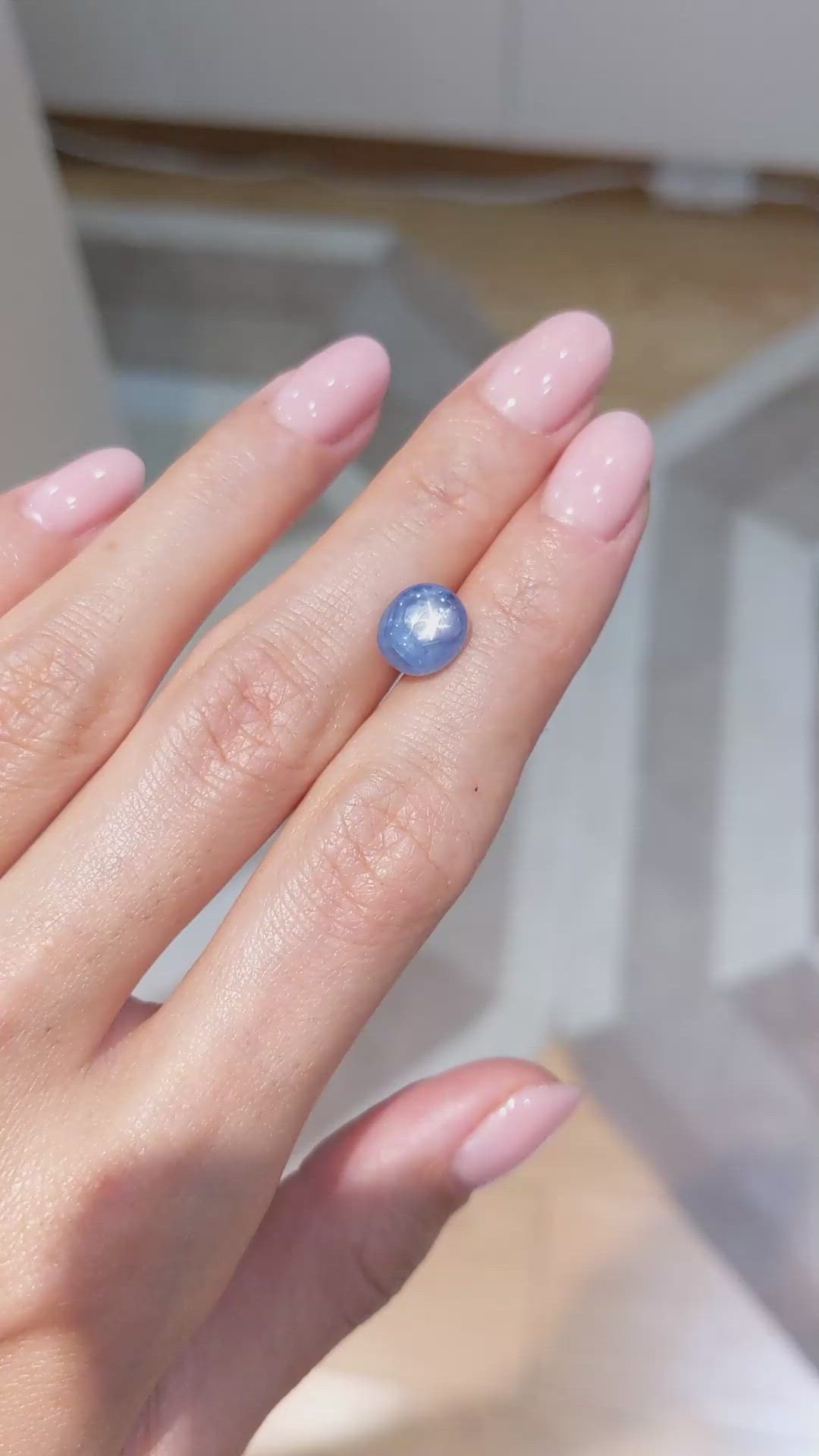 4.19 Ct. Blue Star Sapphire from Burma (Myanmar) Size Video