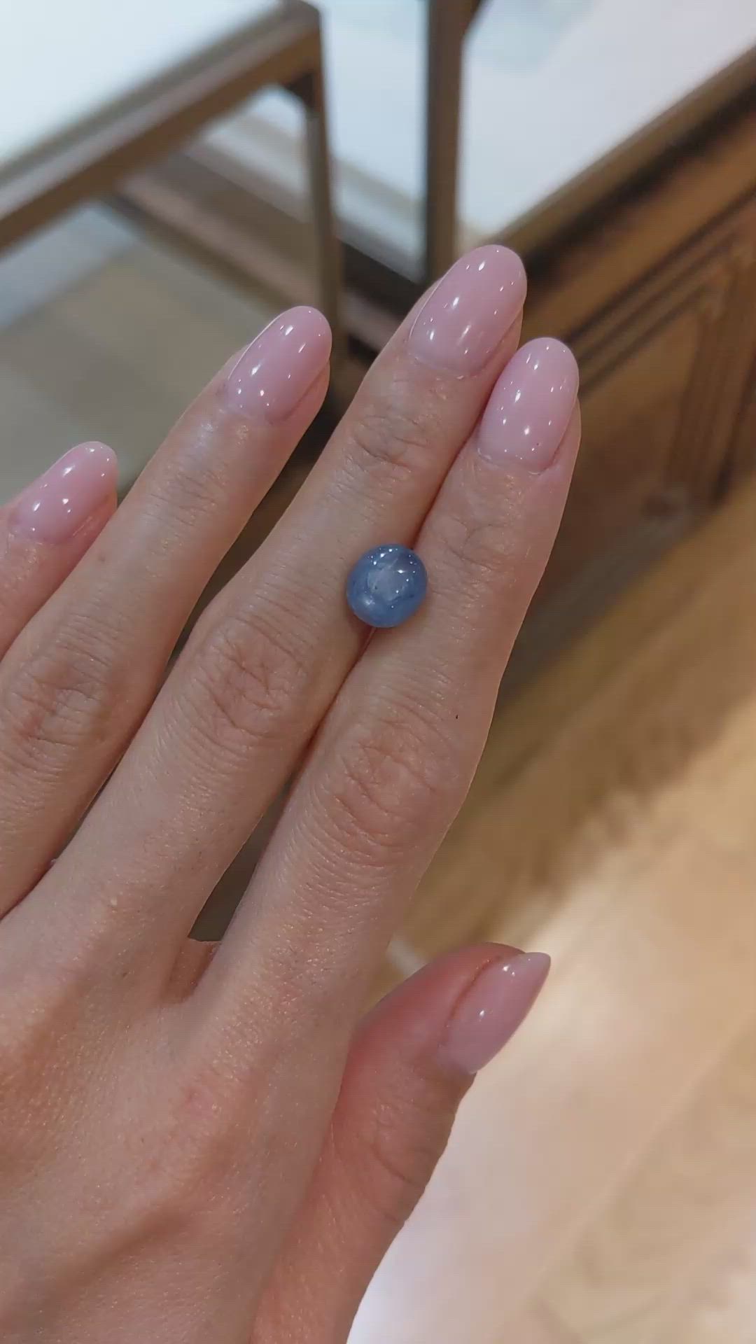 4.19 Ct. Blue Star Sapphire from Burma (Myanmar) Size Video