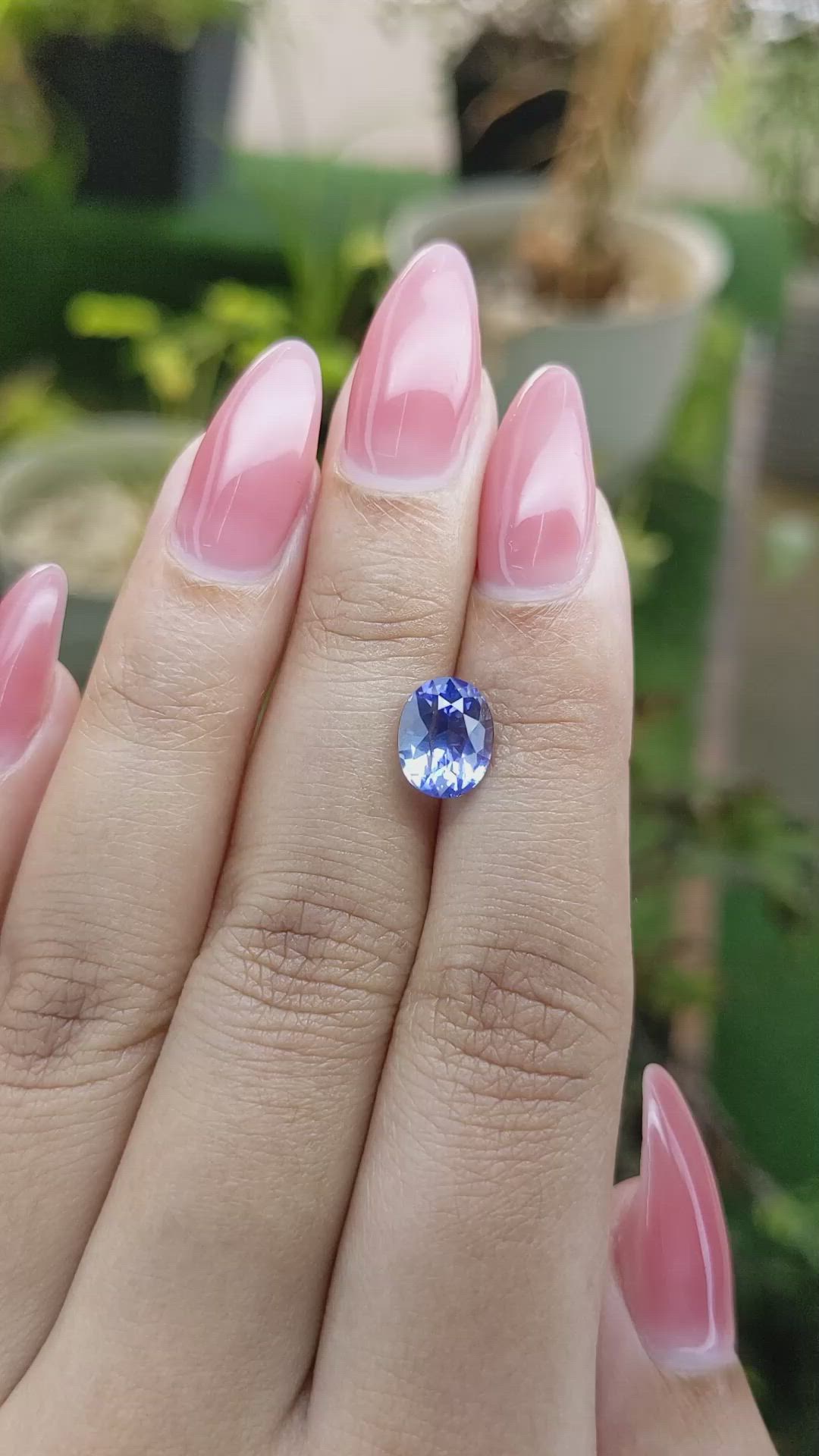 2.87 Ct. Blue Sapphire from Ceylon (Sri Lanka) Size Video