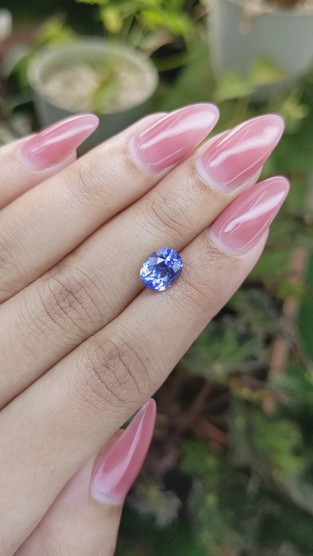 2.87 Ct. Blue Sapphire from Ceylon (Sri Lanka) Size Video