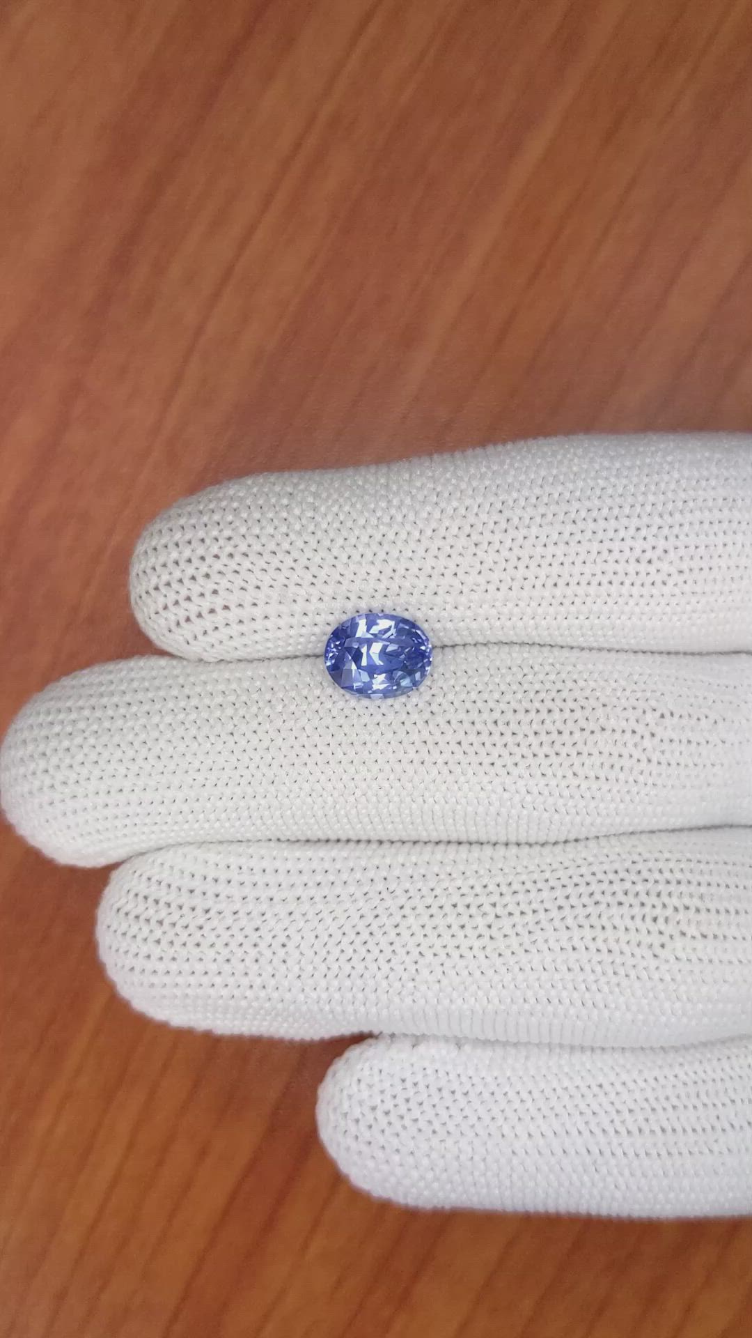 2.87 Ct. Blue Sapphire from Ceylon (Sri Lanka) Size Video