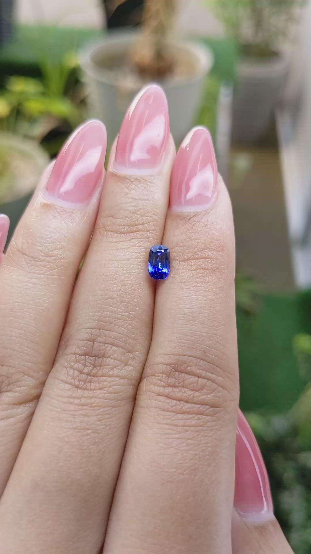 0.88 Ct. Blue Sapphire from Ceylon (Sri Lanka) Size Video
