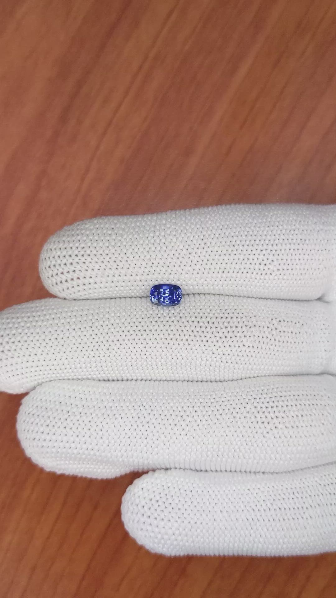0.82 Ct. Blue Sapphire from Ceylon (Sri Lanka) Size Video