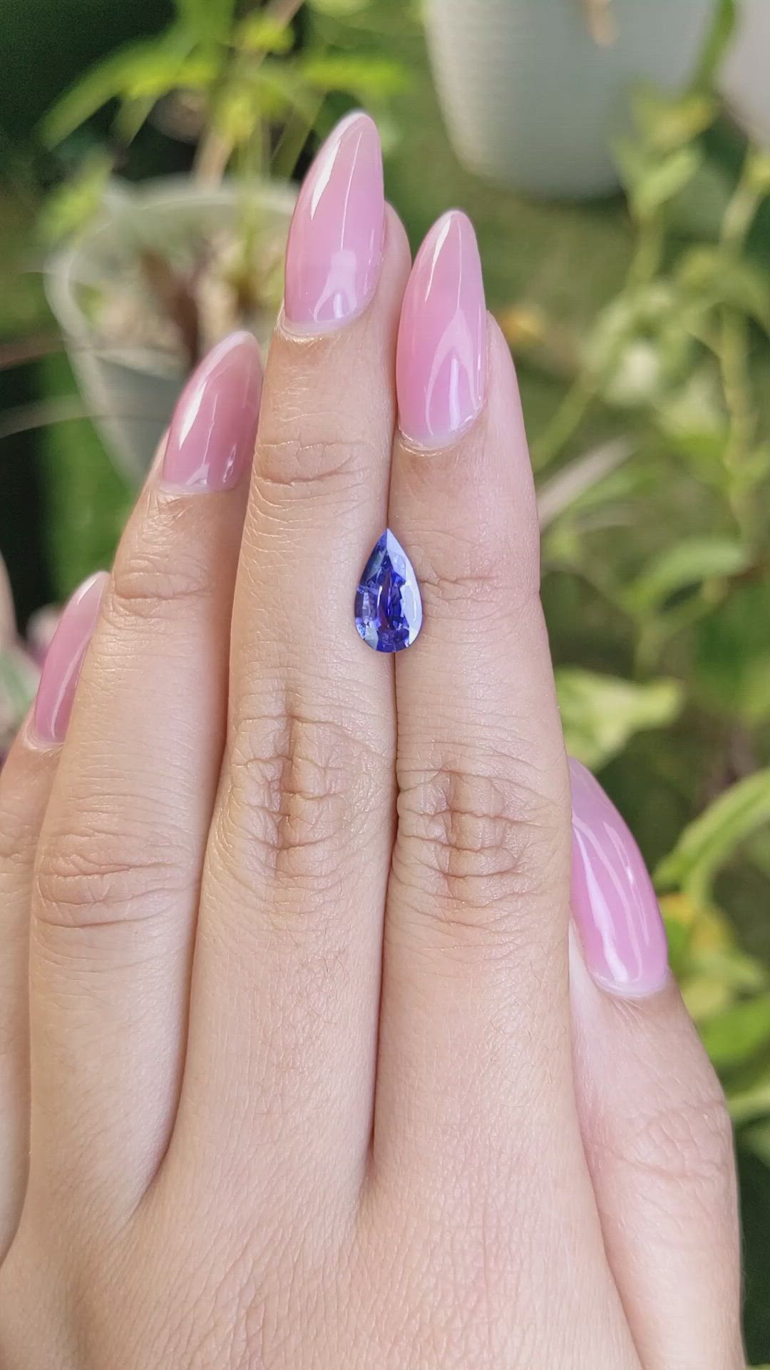 1.38 Ct. Blue Sapphire from Ceylon (Sri Lanka) Size Video