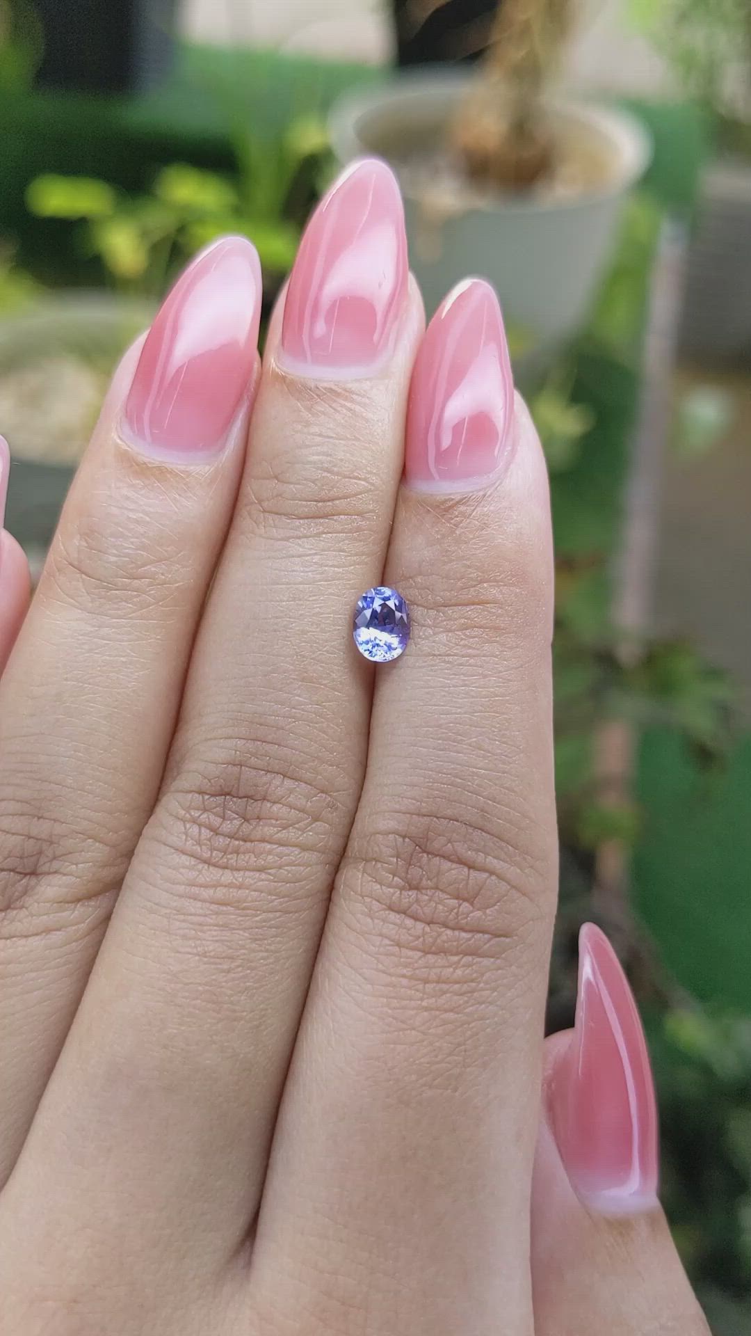 0.72 Ct. Blue Sapphire from Ceylon (Sri Lanka) Size Video