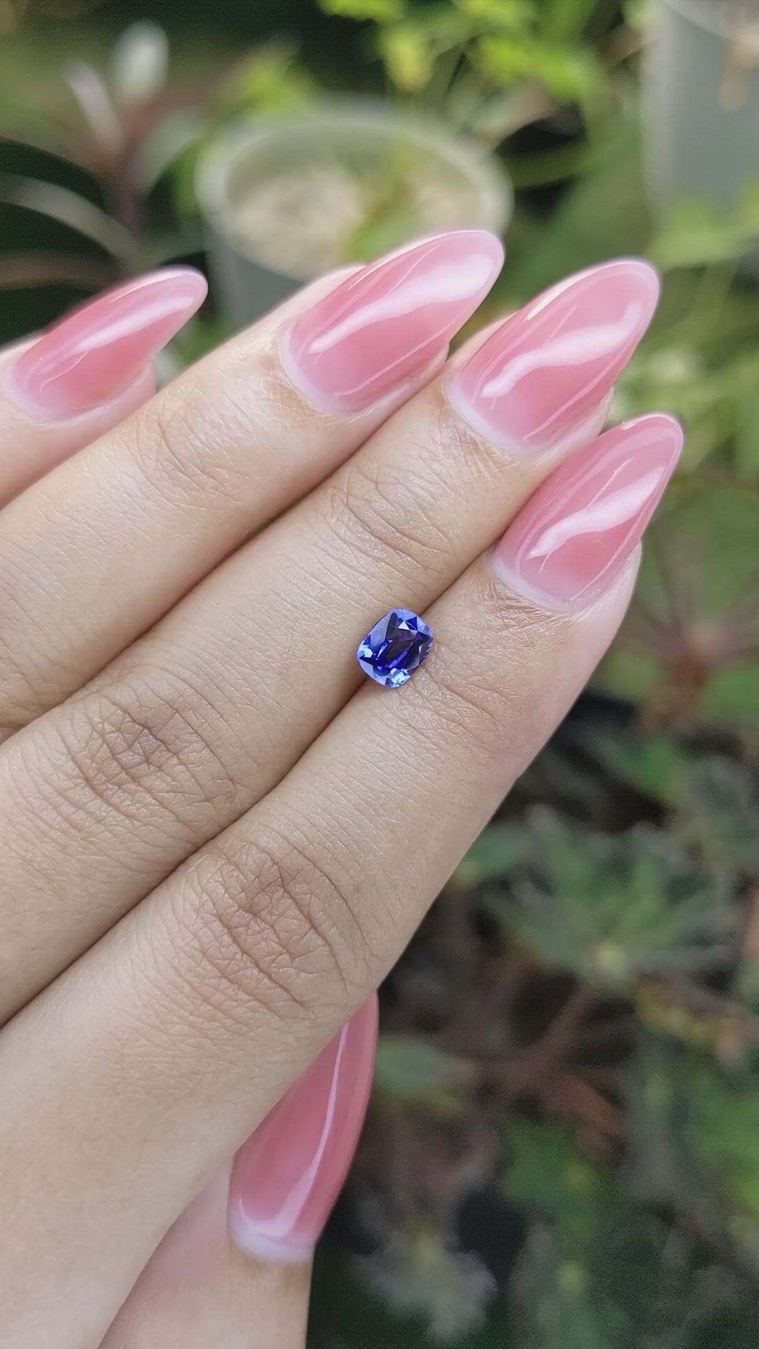 0.84 Ct. Blue Sapphire from Ceylon (Sri Lanka) Size Video