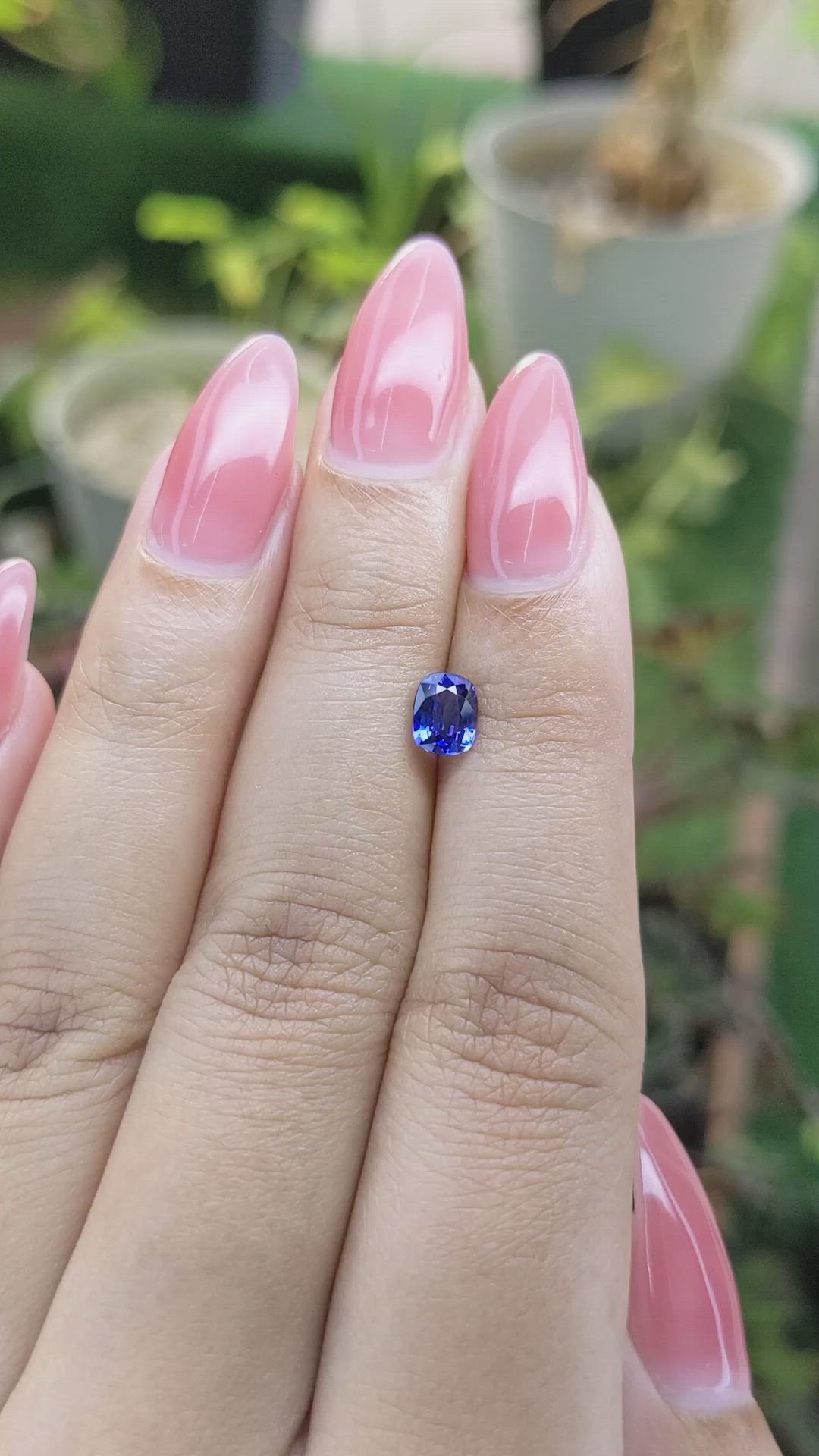 0.84 Ct. Blue Sapphire from Ceylon (Sri Lanka) Size Video