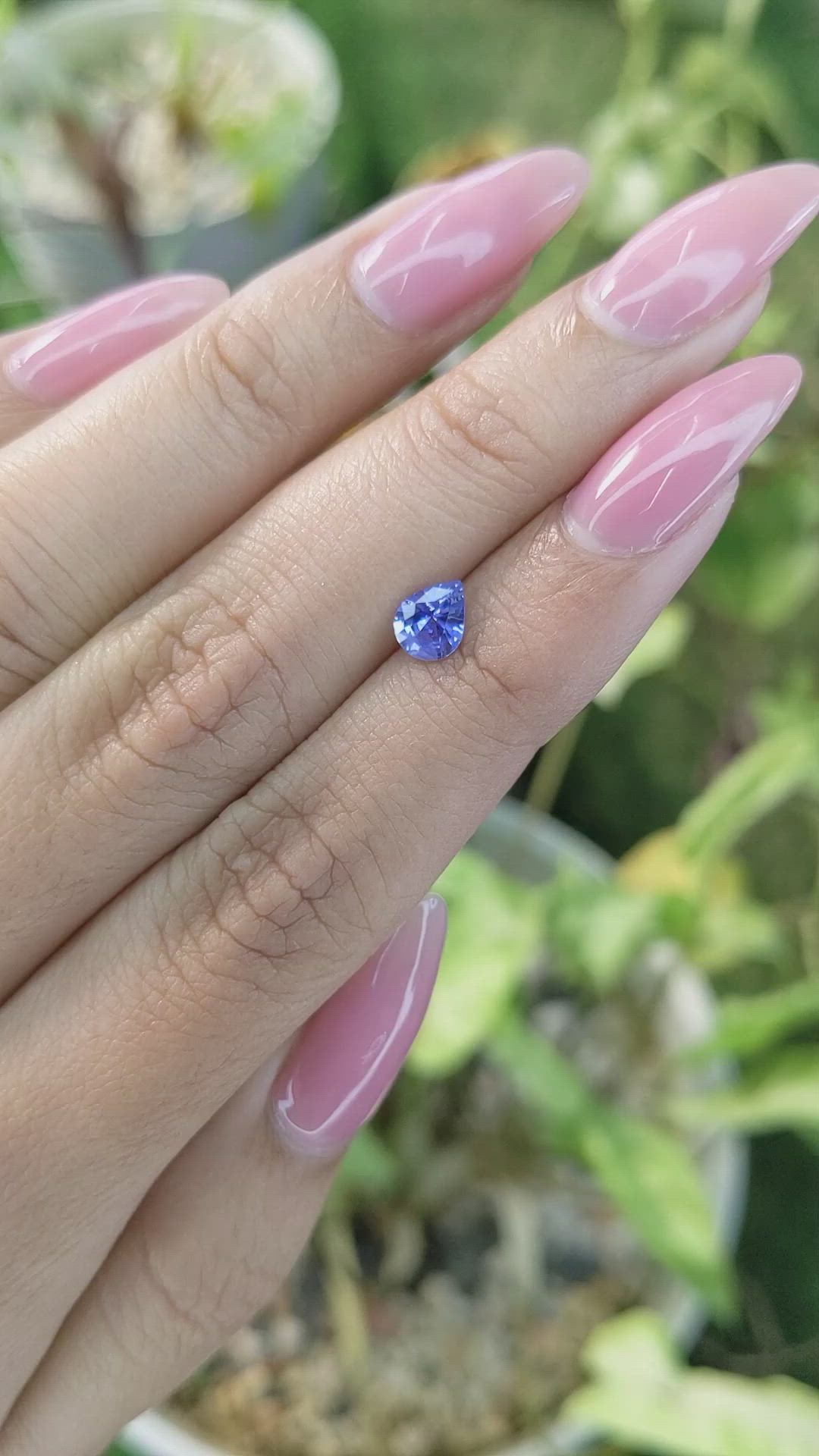 0.56 Ct. Blue Sapphire from Ceylon (Sri Lanka) Size Video