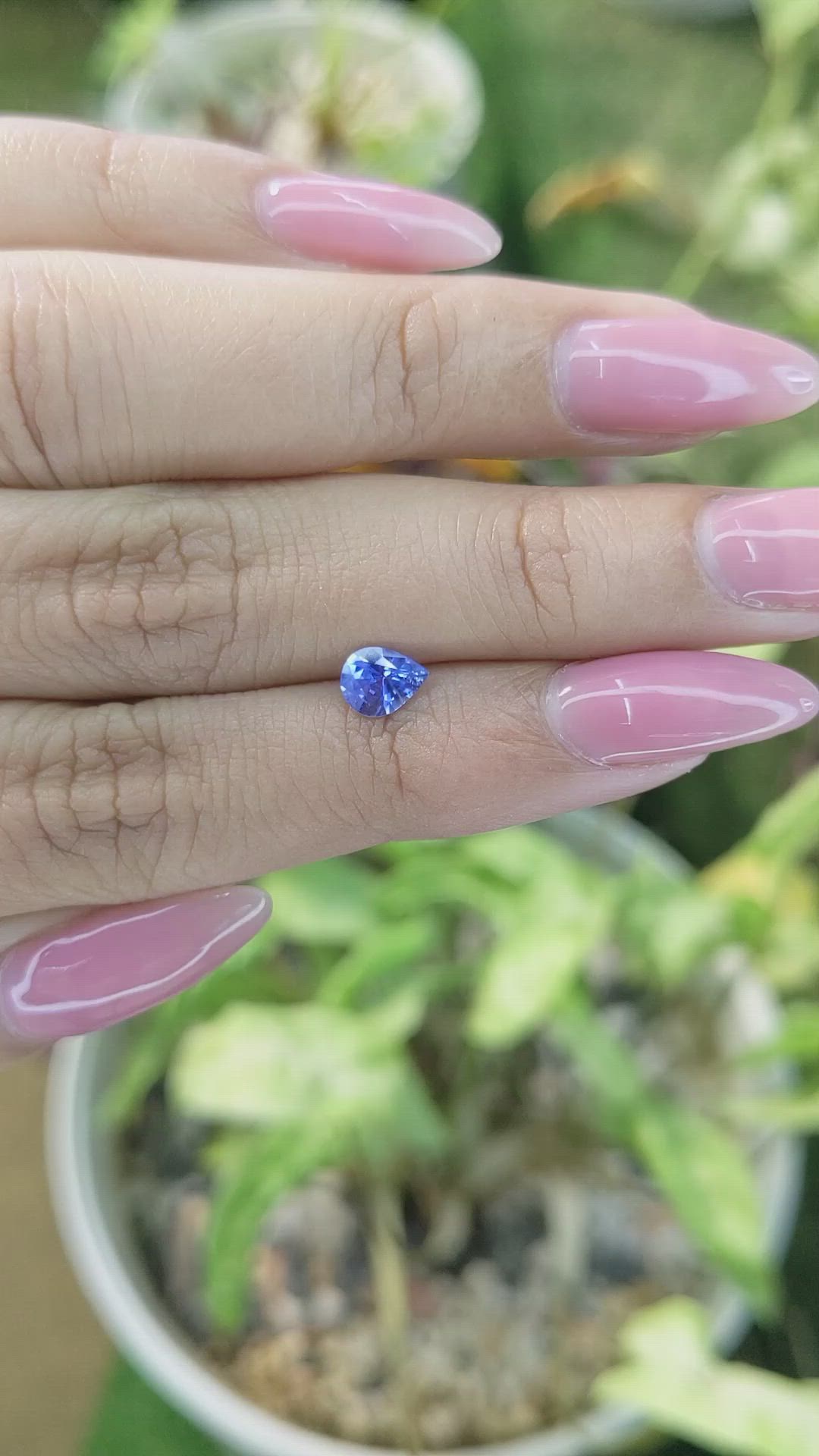 0.56 Ct. Blue Sapphire from Ceylon (Sri Lanka) Size Video
