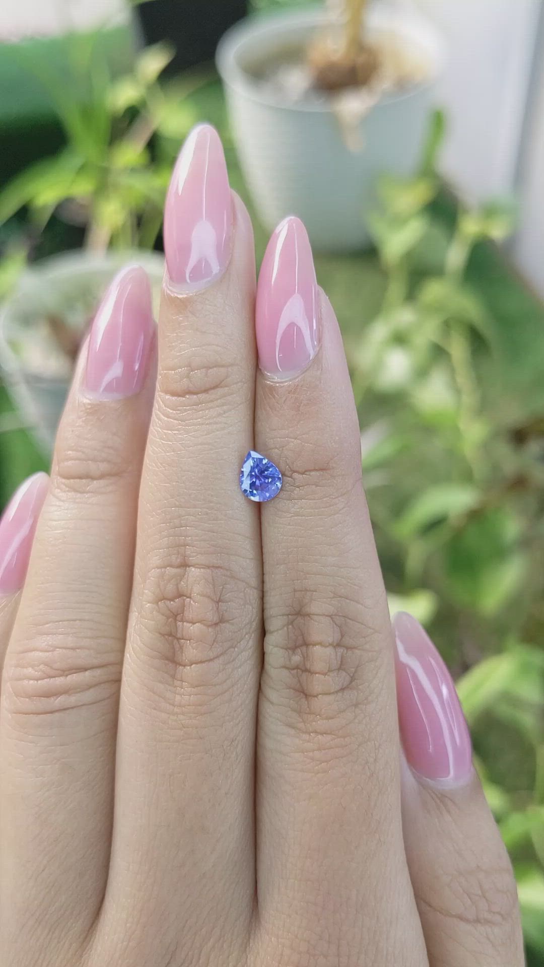 0.56 Ct. Blue Sapphire from Ceylon (Sri Lanka) Size Video