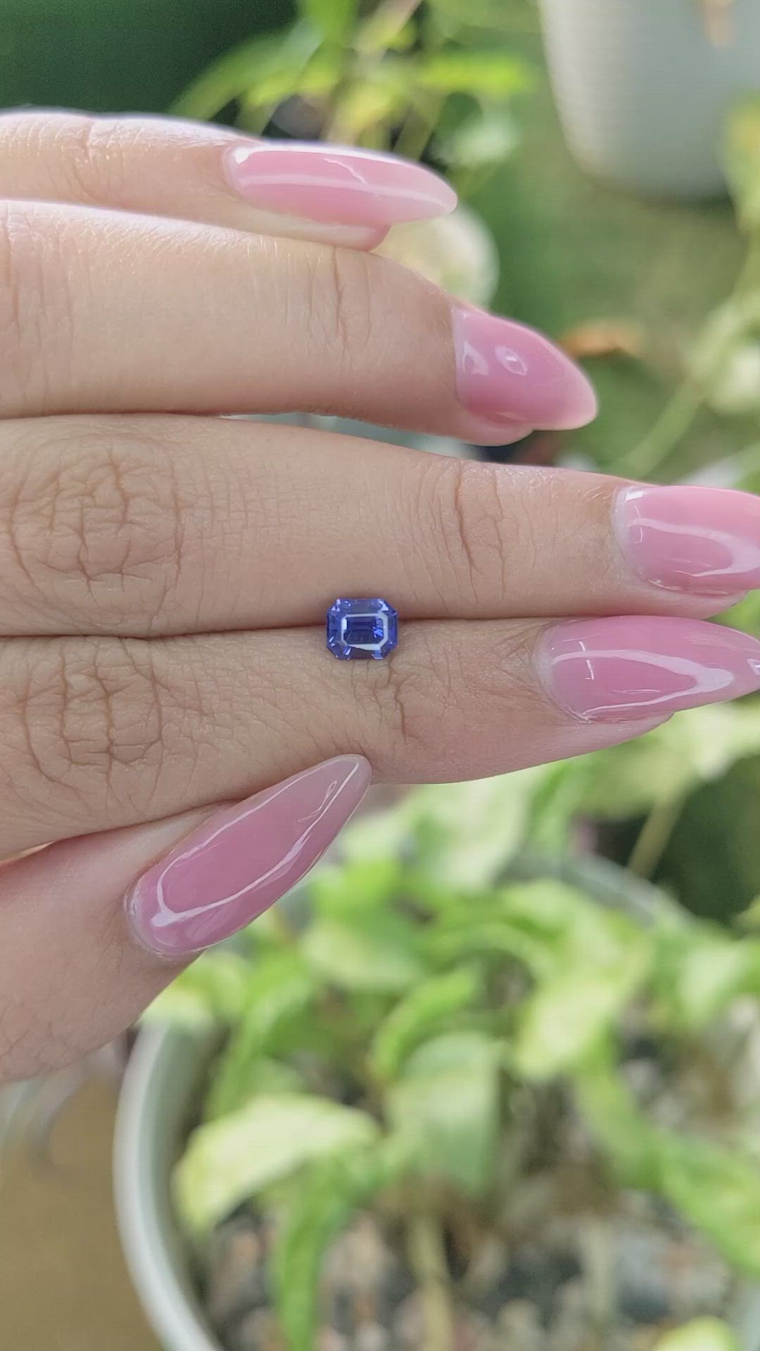 0.87 Ct. Blue Sapphire from Ceylon (Sri Lanka) Size Video