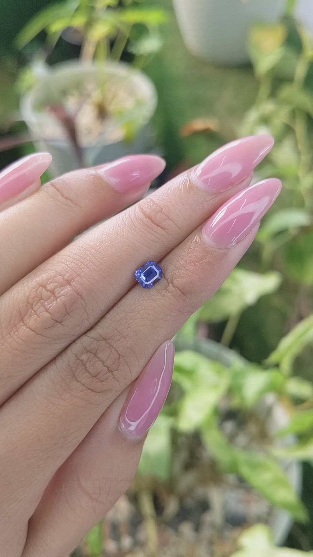 0.87 Ct. Blue Sapphire from Ceylon (Sri Lanka) Size Video
