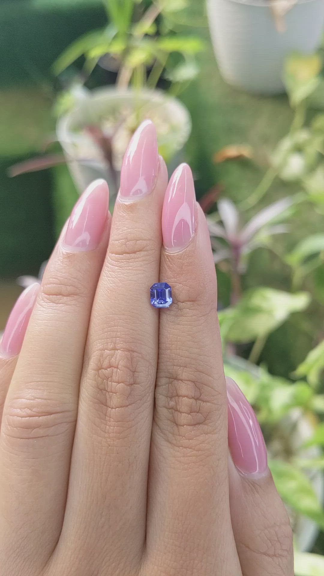 0.87 Ct. Blue Sapphire from Ceylon (Sri Lanka) Size Video